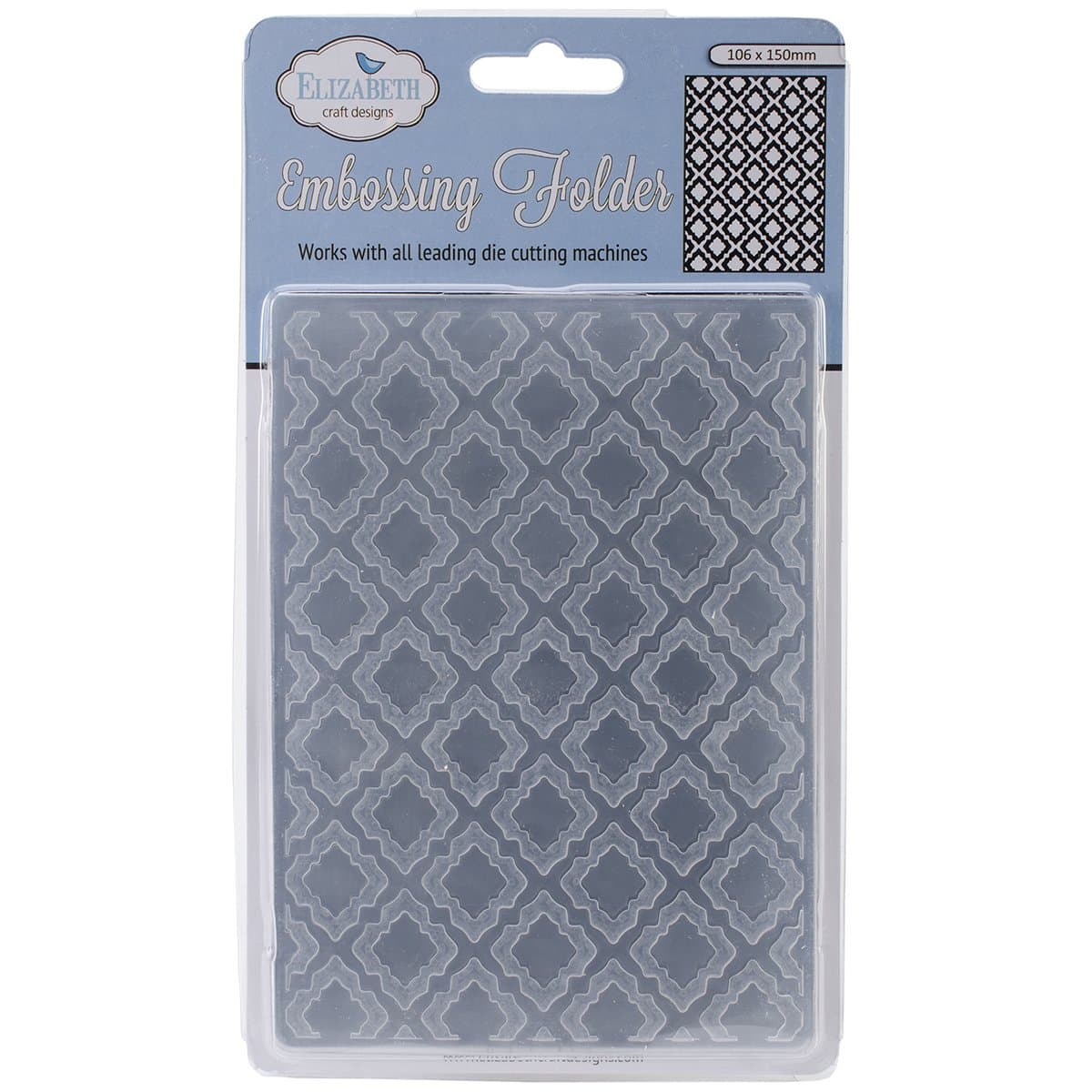 Elizabeth Craft Designs 396353 Elizabeth Craft Embossing Folder 4 by 6-Inch, Trendy Tiles 2
