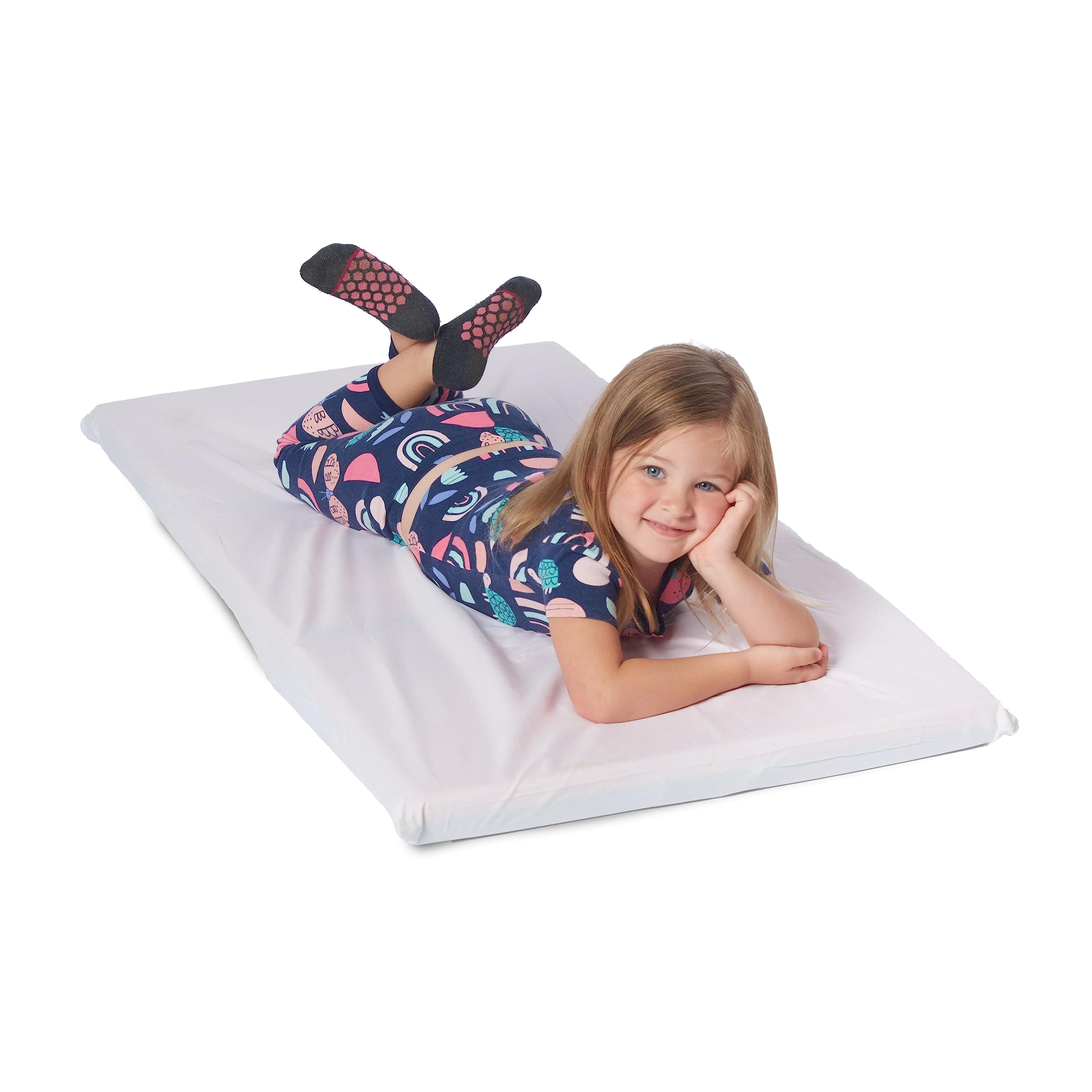 ROLLEE POLLEE White Microfiber Mat Sheets for Preschool or Daycare, Stitched Hem for Snug Fit, Super Soft and Durable (Standard Mat Sheet 24 x 48, Single)
