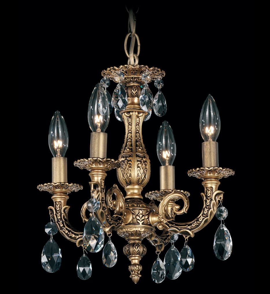 Worldwide 5660-80A 4 Light Milano Mini Chandelier