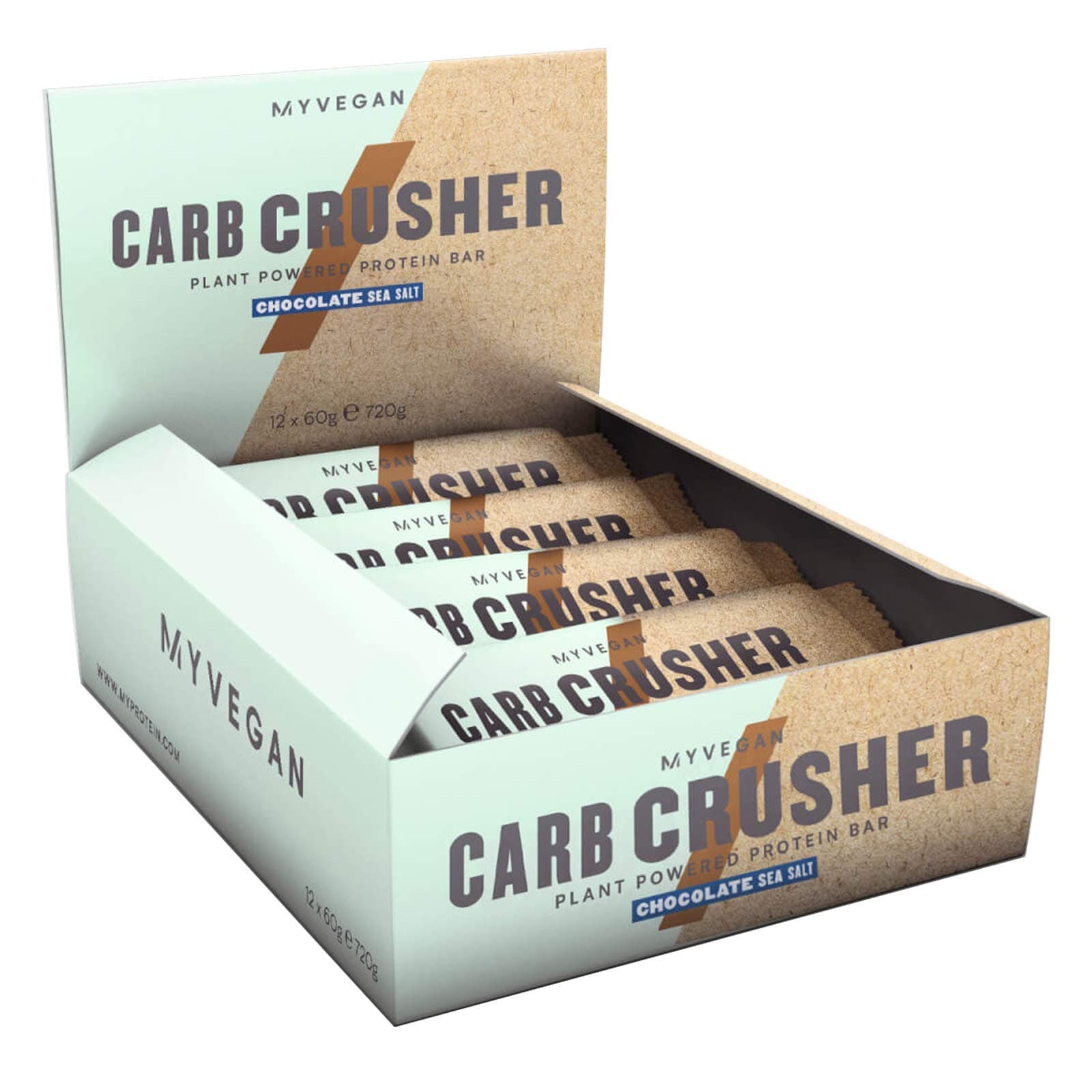 Vegan Carb Crusher Chocolate Sea Salt, 60 g, Box of 12