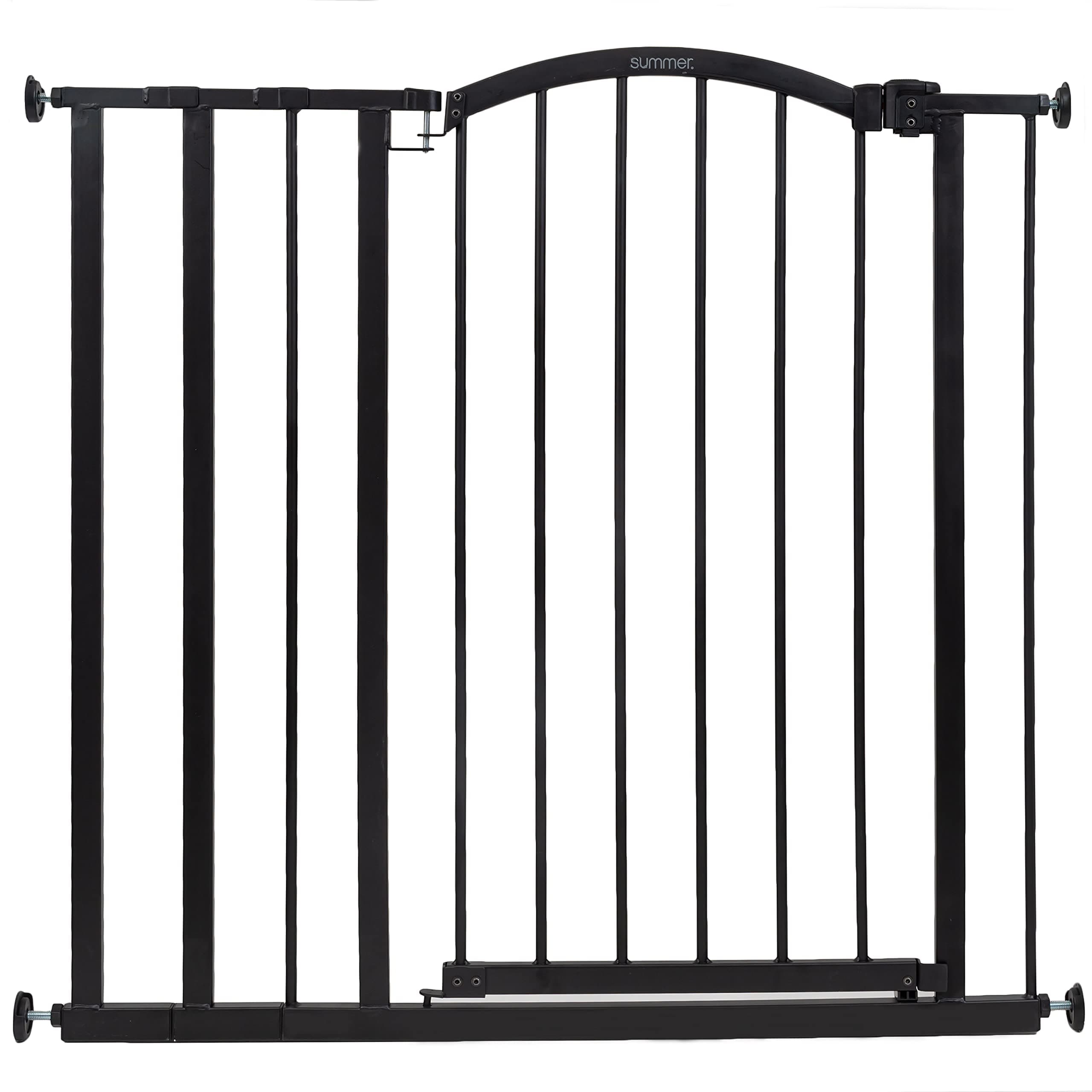 Extra Tall Decor Pet and Baby Gate, 28.75" - 39.75" Wide, 36" Tall, Pressure or Hardware Mount, Install In-between Rooms, Doorways & Stairways, Walk-Through Safety Gate, Black
