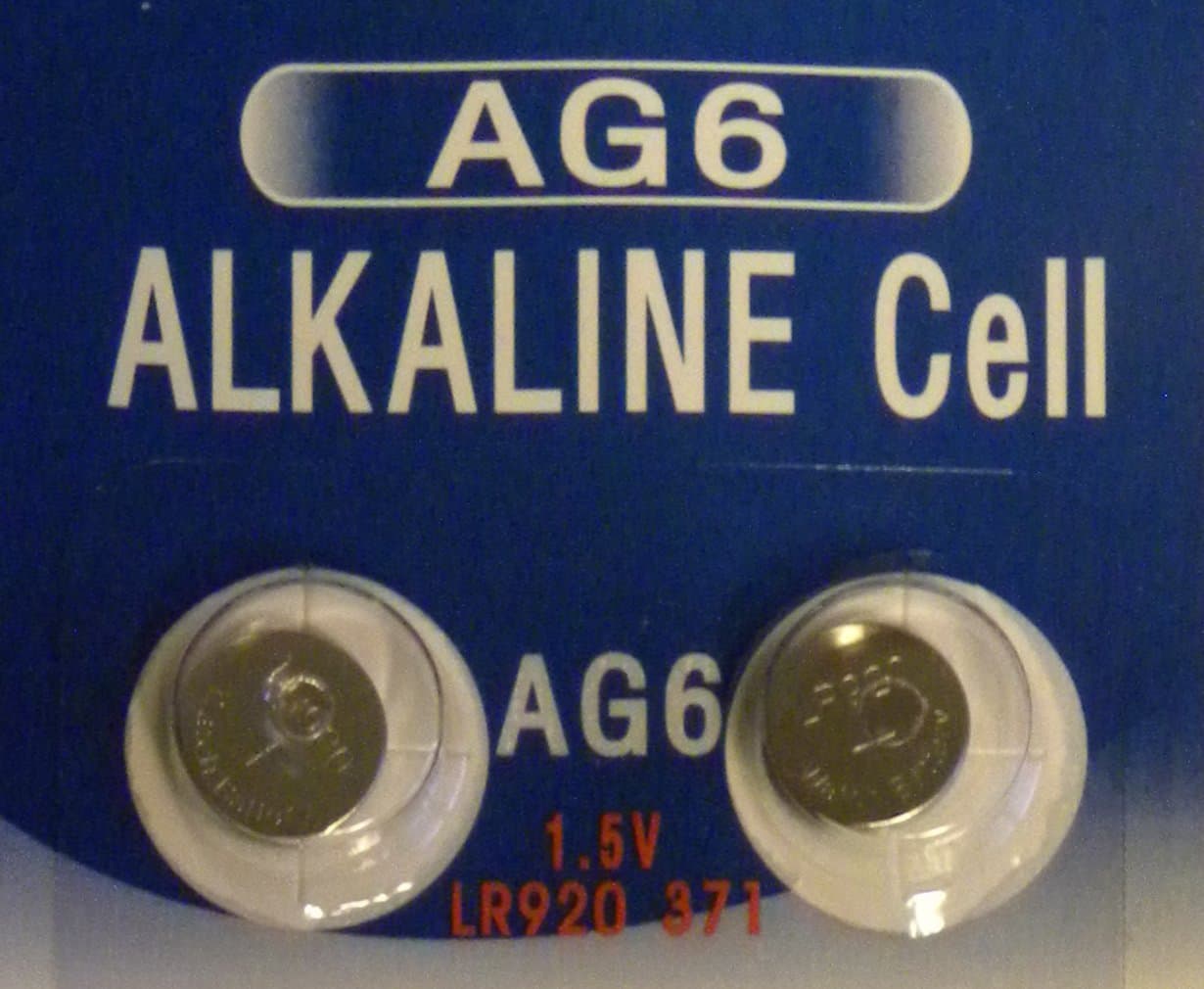 Beaky AG6 L921 SR920 371 537 30 RW315 Alkaline Battery (2 Pack) used in Watches, Calculators, Toys, Lasers, Clocks, Thermometers, and many other electronic items.