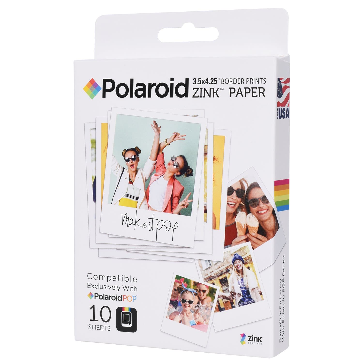 3.5 x 4.25 inch Premium ZINK Photo Paper (10 Sheets) for Polaroid POP Instant Camera