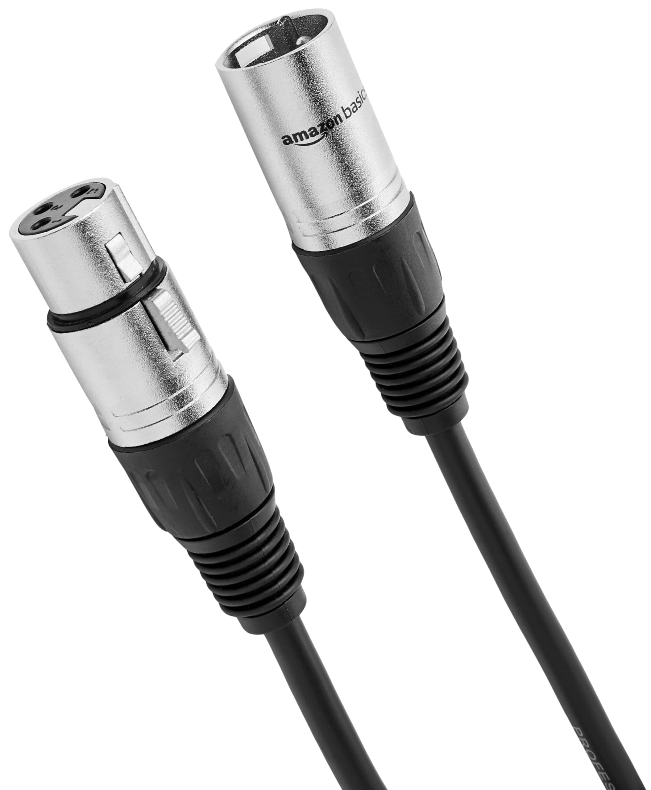 XLR Microphone Cable for Speaker or PA System, Recording Studio, All Copper Conductors, 6MM PVC Jacket, 50 Foot, Black