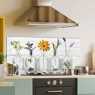 Tempered Glass Kitchen Backsplash, Stove Back Cover, Stove Splashback, Cutting Board, Kitchen Sink Splash Guard, Home Wall Decor (39x20'')