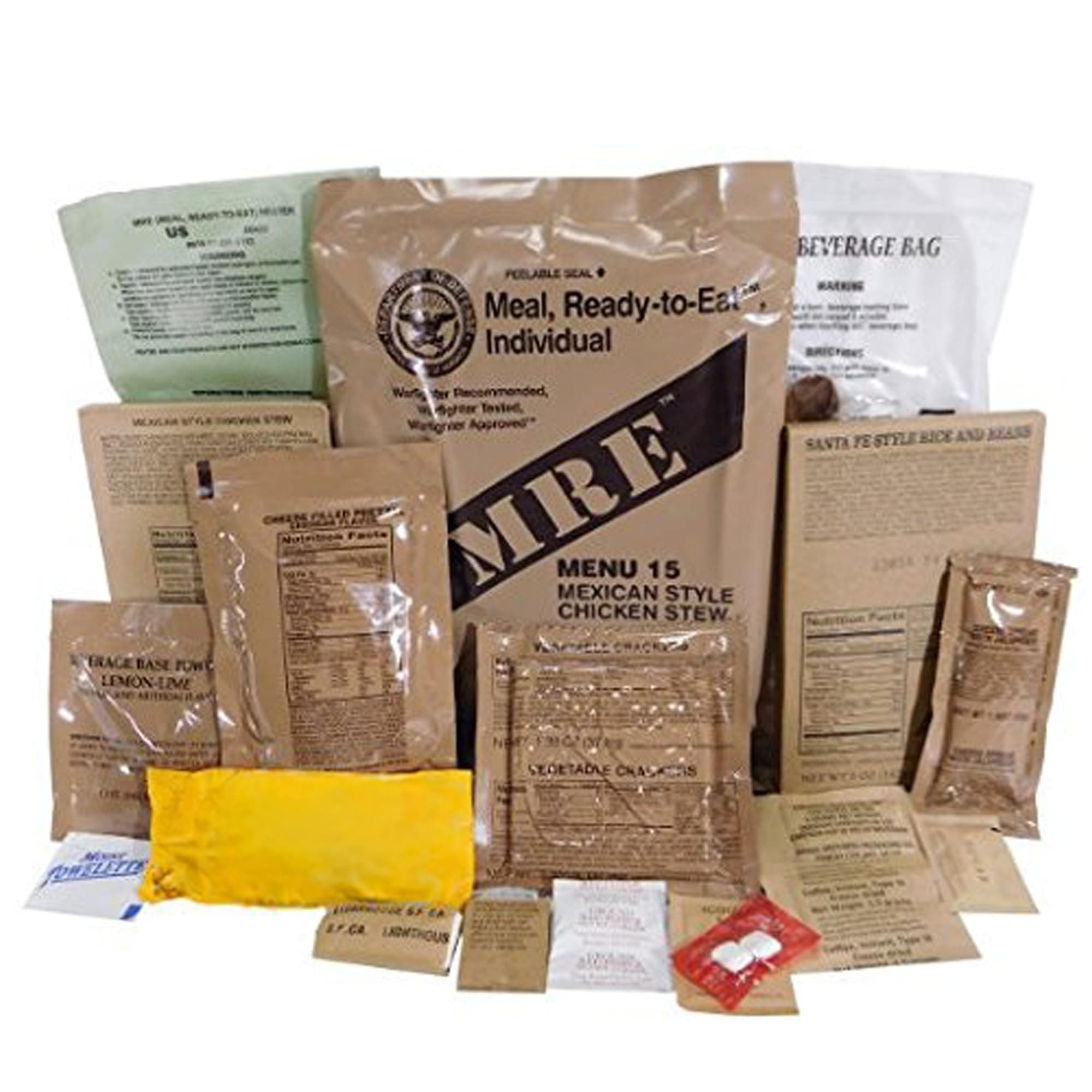 USGI Genuine Military MRE Meal with Inspection Date September 2017 or Newer (Spaghetti with Meat Sauce)