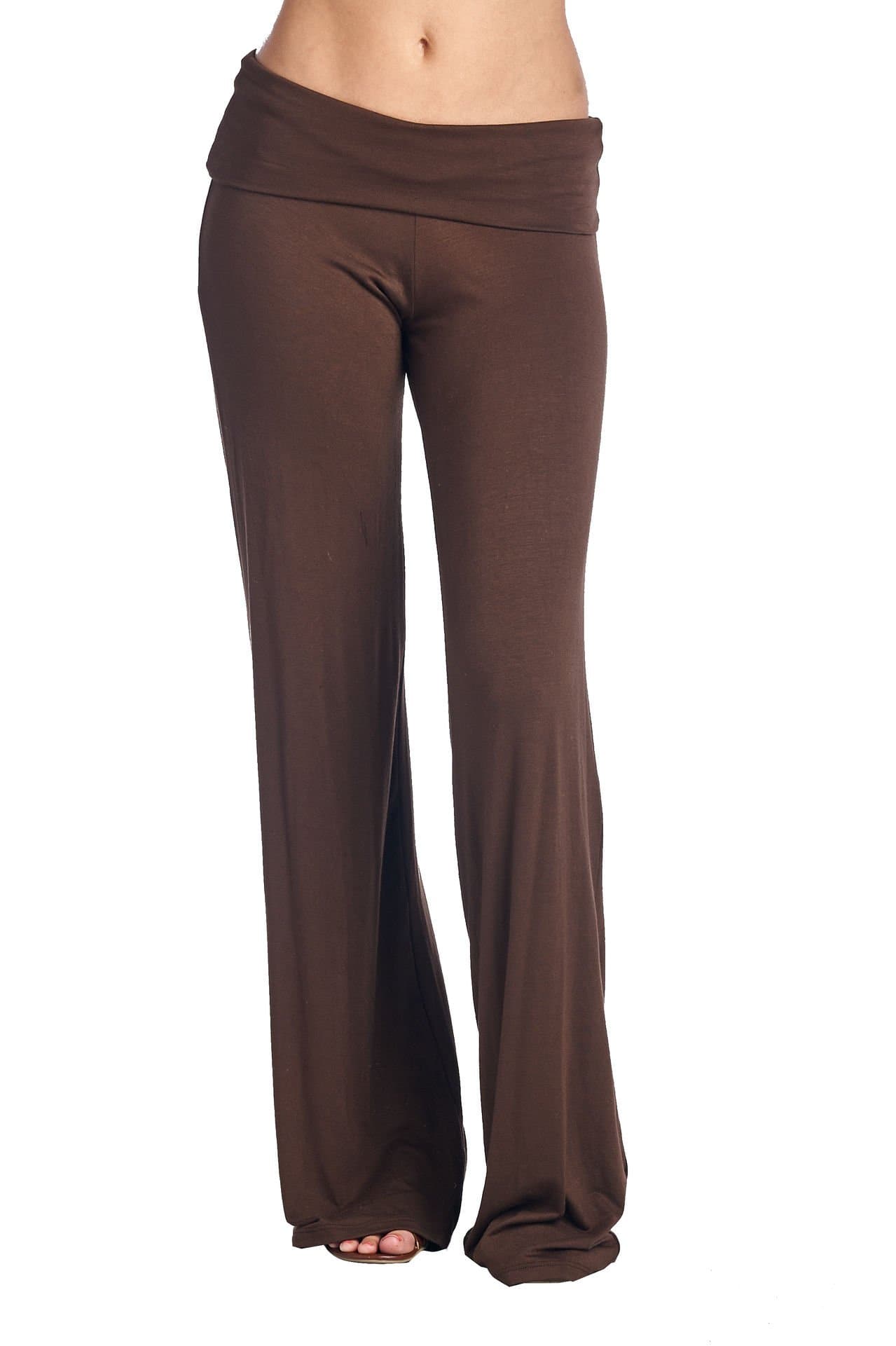 Stylish Palazzo Pants - Made in USA, Brown - Large