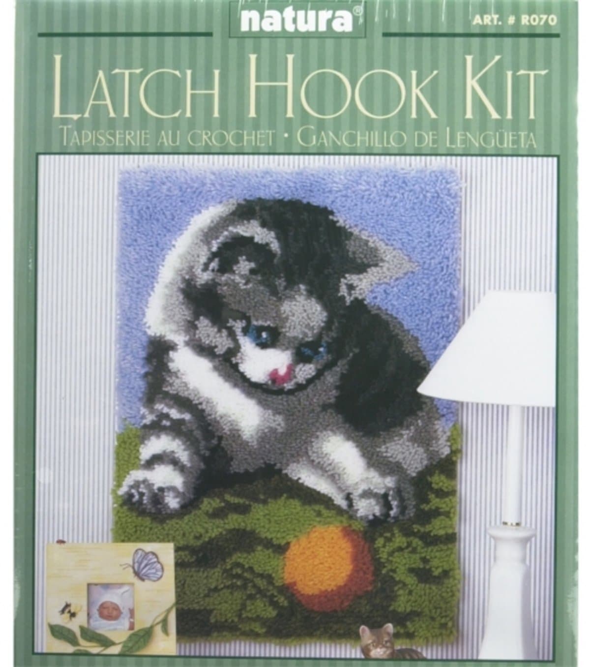 jbr1060 Natura 20 Inch x27 Inch Latch Hook Kit-Playful Kitten