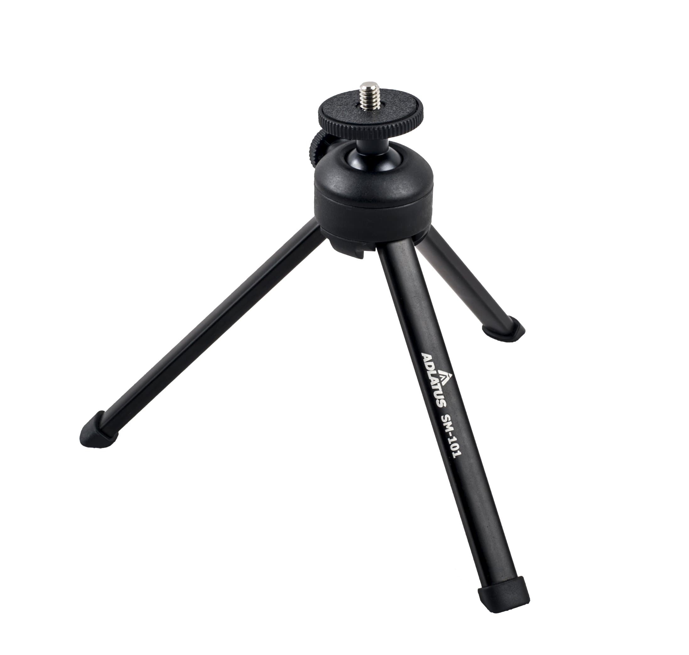 Adlatus SM-101 mini desk tripod with ball head (maximum load 1 kg, compact and lightweight), suitable for mobile phone, GoPro, iPhone, smartphone, can also be used as a handle