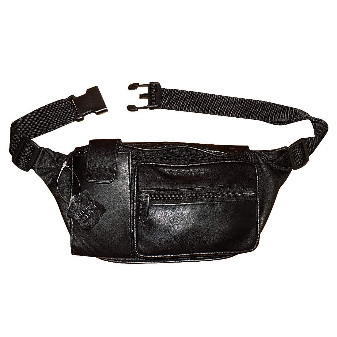 Style Shoes Black Smart and Stylish Leather Waist Pouch