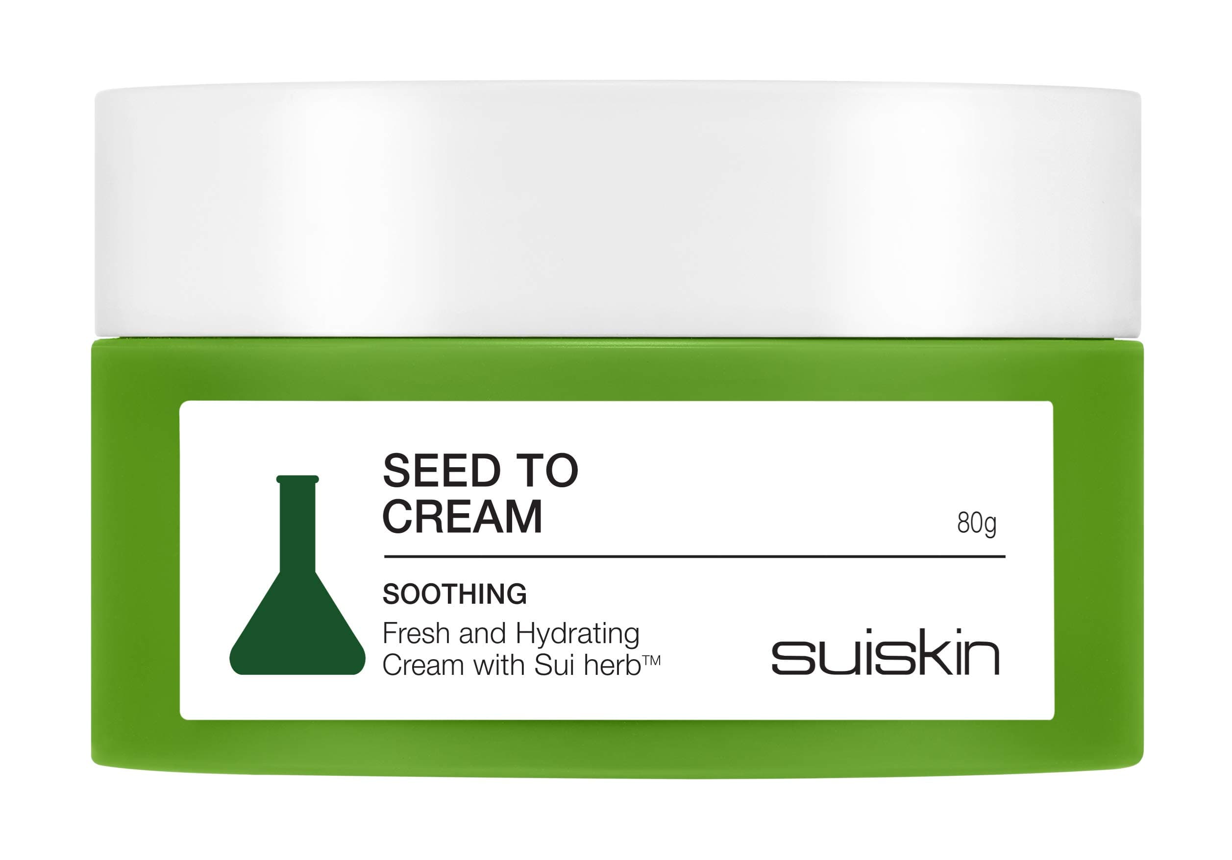 SEED TO CREAM [SUISKIN] 100% Natural Daily Skin Moisturizer Herbal Skin Soothing, Nourishing Facial Care