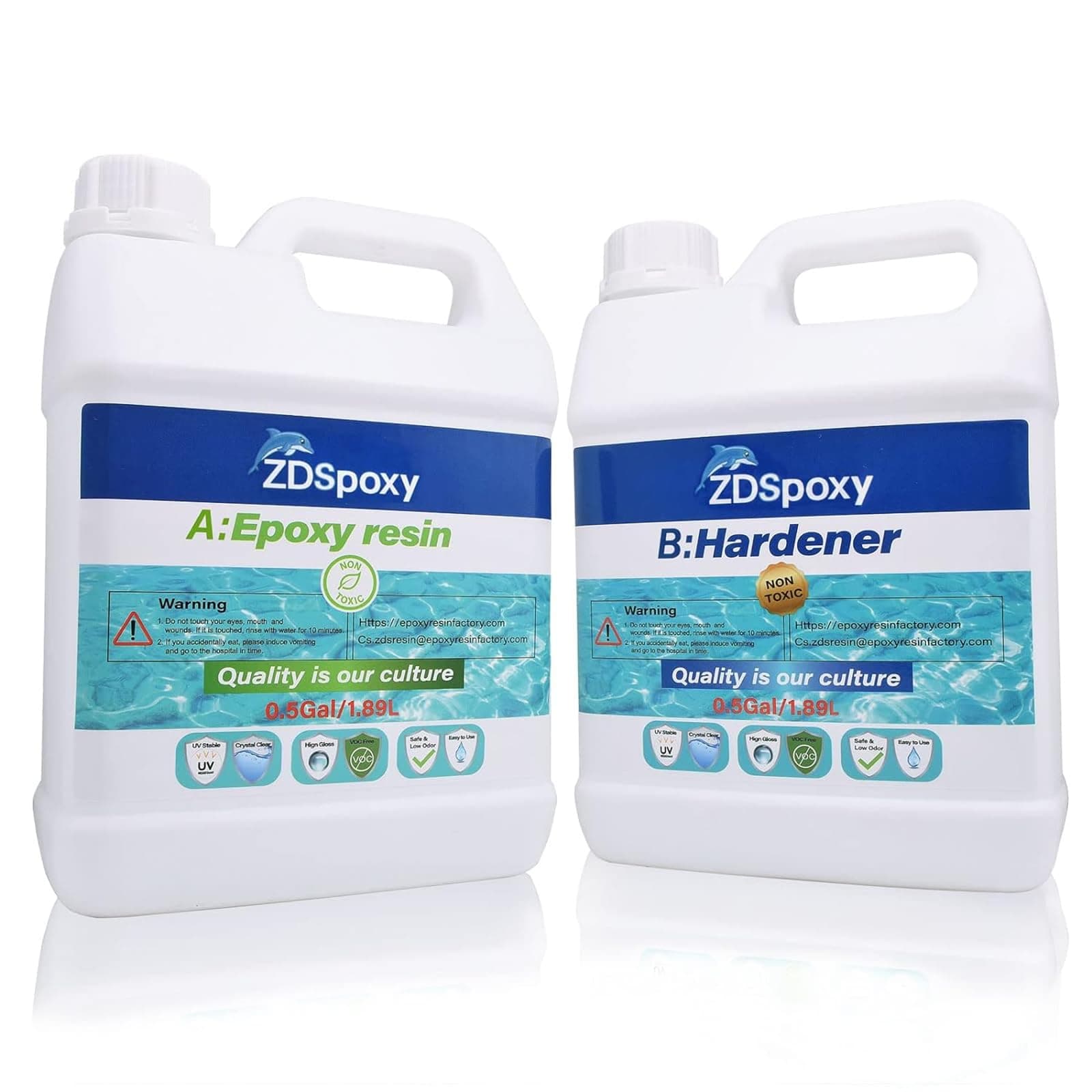 Epoxy Resin Crystal Clear, Resin for Bar Table Top, Wood, Art, Jewelry, Super Gloss Resin for Casting, Coating and Art, 1:1 Ratio 1 Gallon Kit