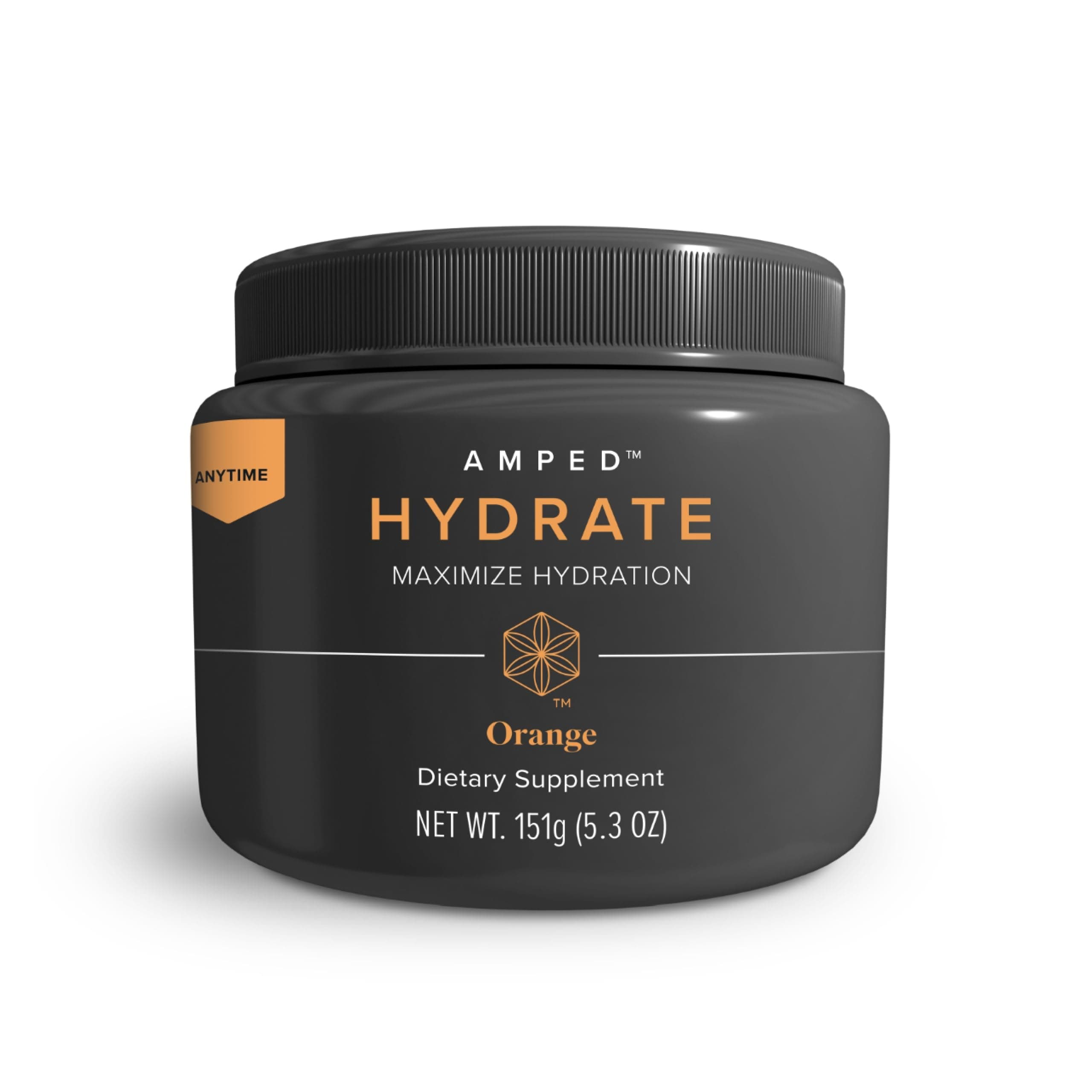 Isagenix Amped Hydrate - A Superfruit Blend with Electrolytes to Refresh and Replenish - 5 oz Canister - 24 Servings - Orange Flavor