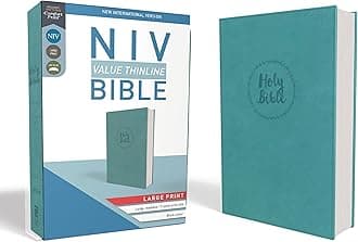 NIV, Value Thinline Bible, Large Print, Leathersoft, Teal, Comfort Print