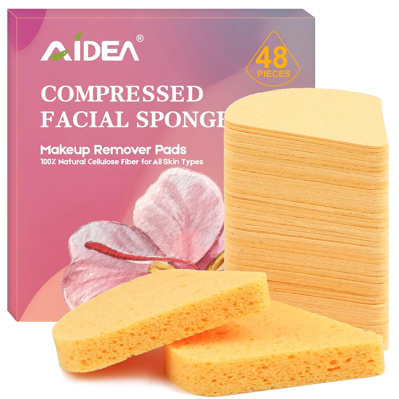 AIDEA Compressed Facial Sponges 48Count
