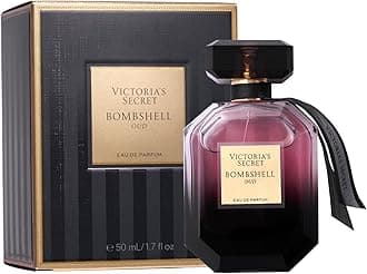 Victoria's Secret Bombshell Oud Eau de Parfum, Notes of Spice, Pink Saffron & Peony, Perfumes for Women (1.7 oz)