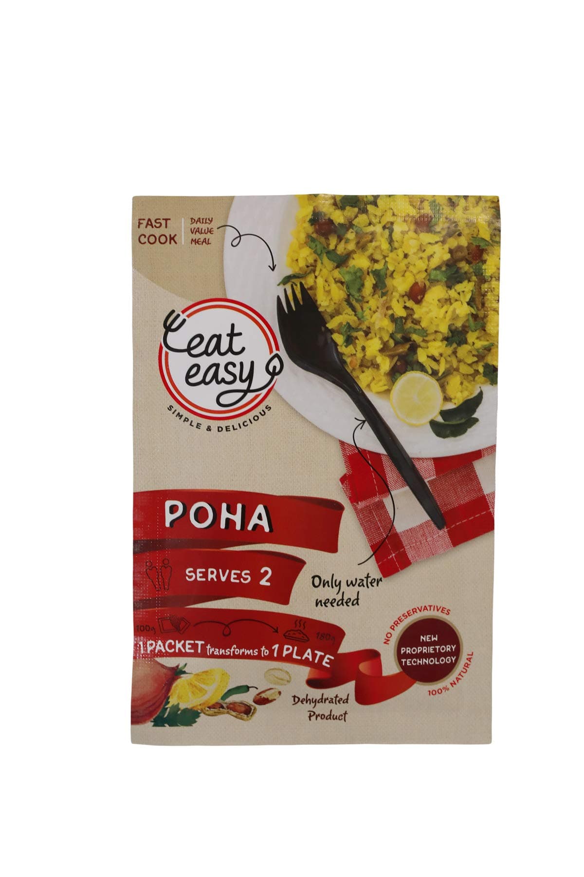 Eat Easy Ready to Cook Instant Breakfast Mix, Poha, Pack of 5 (Makes Approx 180 GMS Each)
