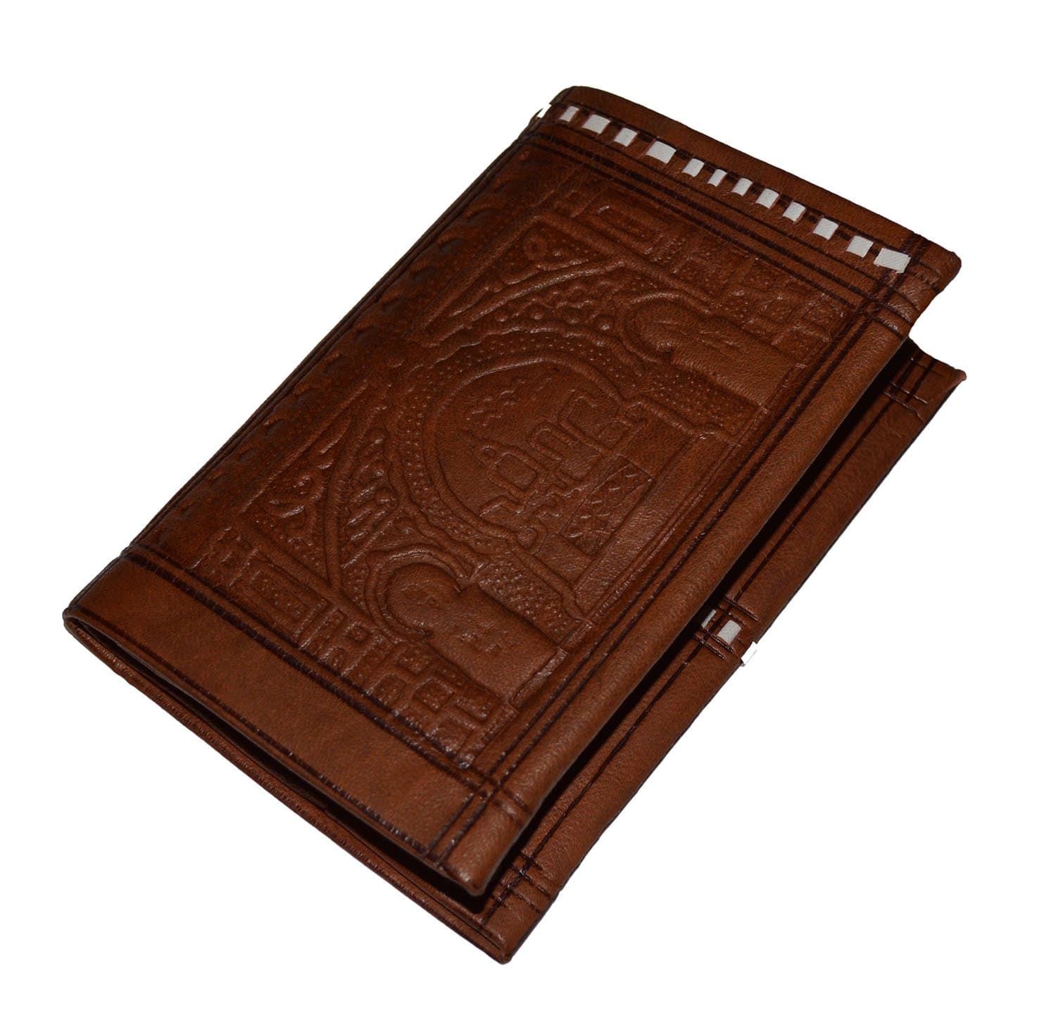 Treasures Of Morocco Handmade Moroccan By-fold Leather Wallet Large Vintage Exquisite Handy Chocolate
