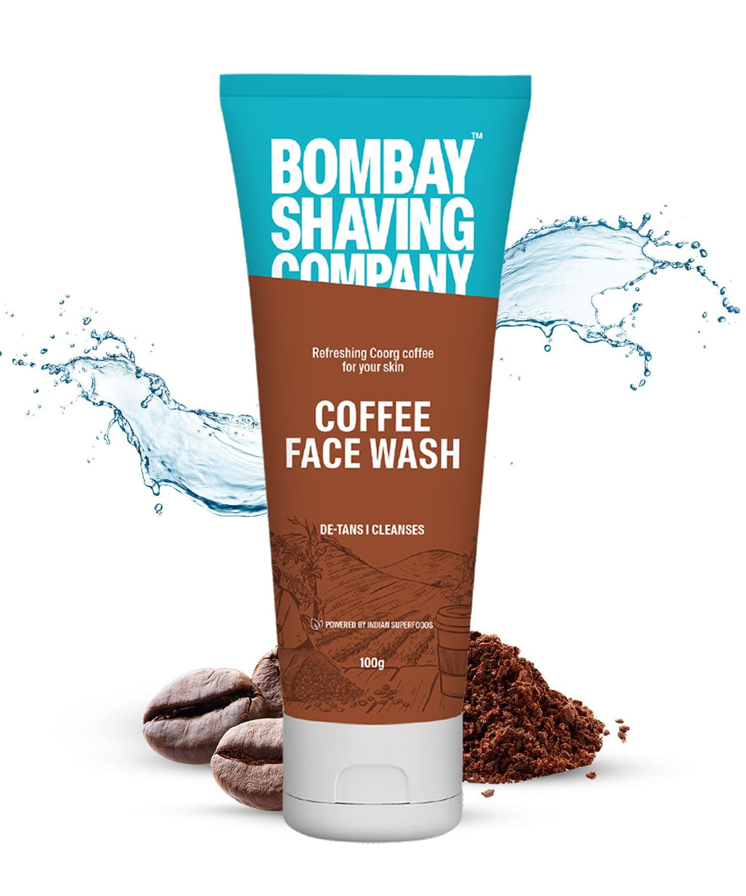 Bombay Shaving Company Coffee Face Wash for Men & Women - Deep-Cleanses, De-Tans & Blackhead Removal | Made in India