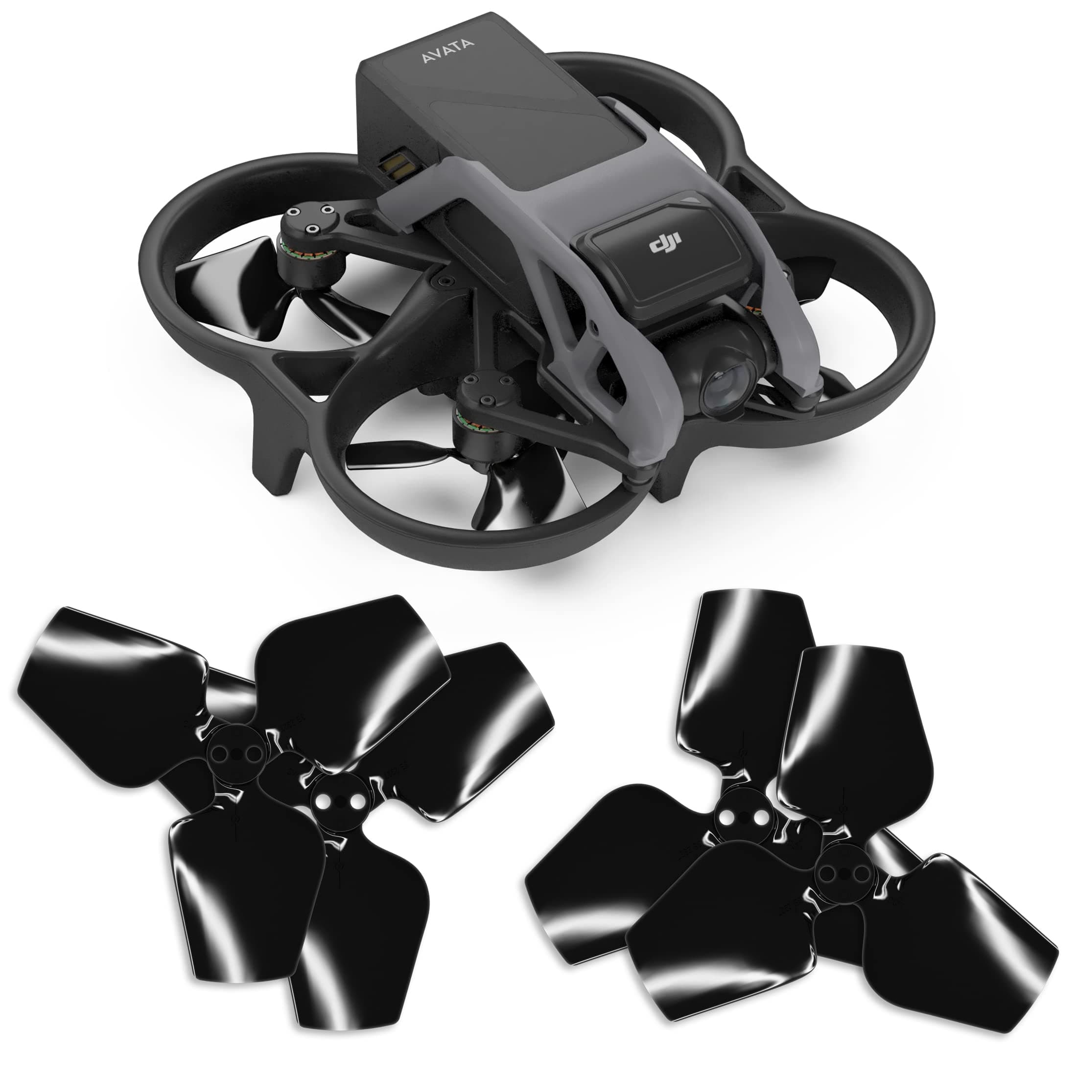 3-Blade Upgrade Propellers for DJI Avata - Black, 4 pcs