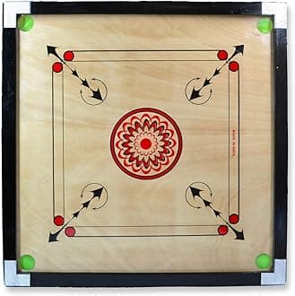 V4L Sportif Carrom Board Club Size With Coins, Striker And Carrom Powder for kids and adult ( 32 Inch Large )Multicolor