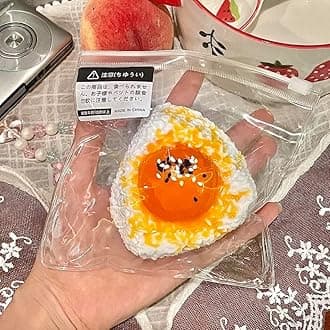 Handmade Taba Squishy Onigiri Ultra Soft Squishy Fidget Toys Silicone Squeeze Toy for Kids & Adults ( Onigiri )