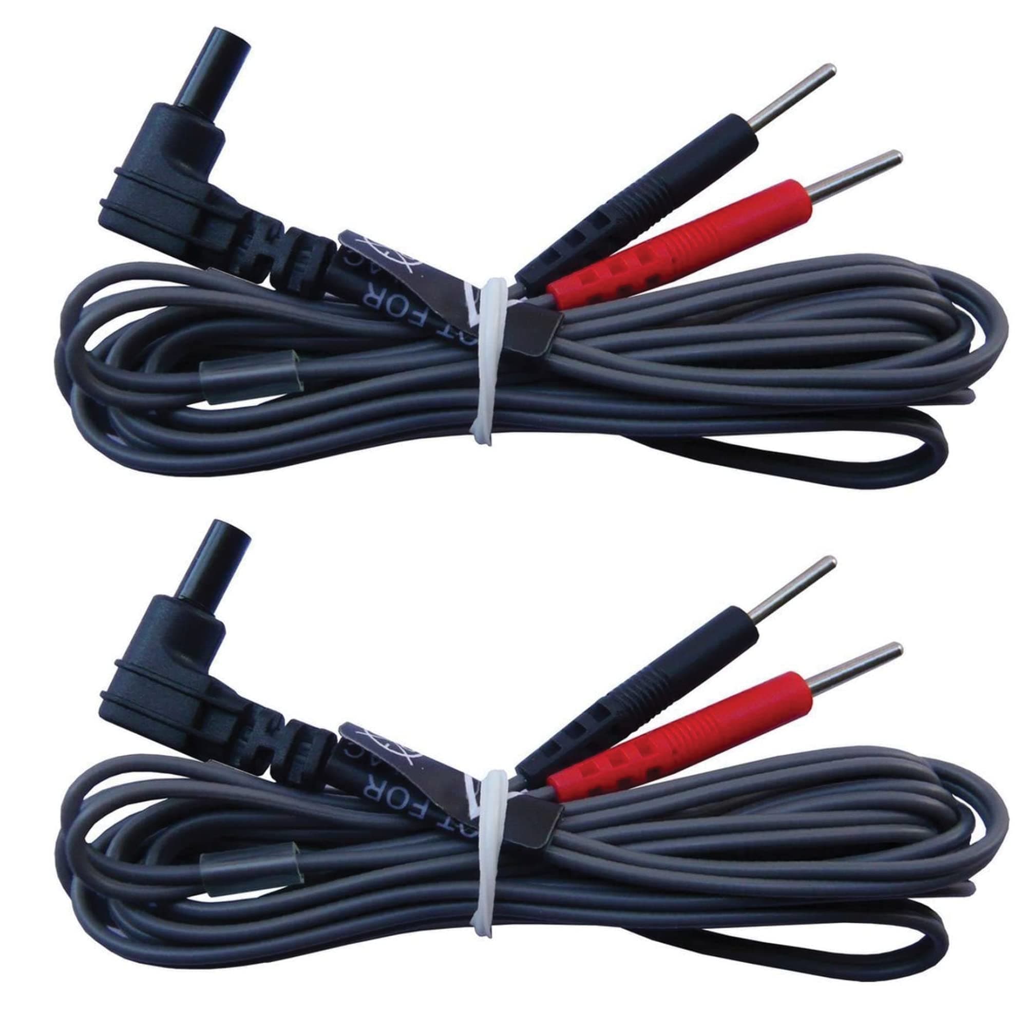 Med-Fit TENS Leads Pack of Two Flexible TENS Cables with 2mm pin connectors