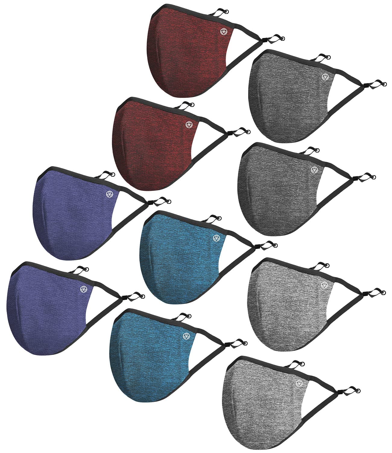 Scott International 2 Ply Anti-pollution, Anti-dust, Protective Fabric Face Mask (SS21-2PLY-10PC, Assorted Colours)