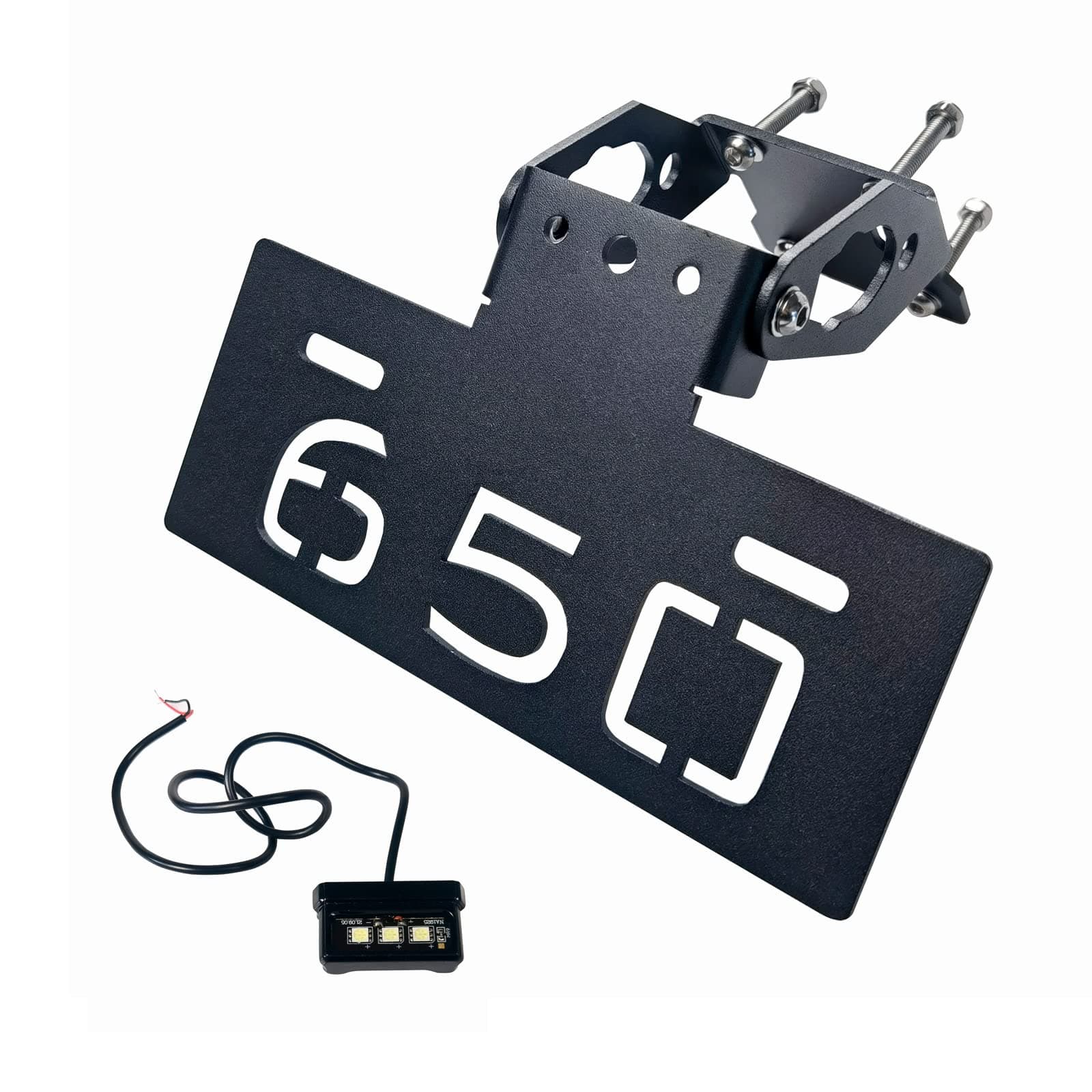 MAMIKO Fender Eliminator Mount Kit Compatible with 2017-2023 Kawasaki Ninja 650 Z650 ZX650 License Plate Bracket 2017+ With licence plate light