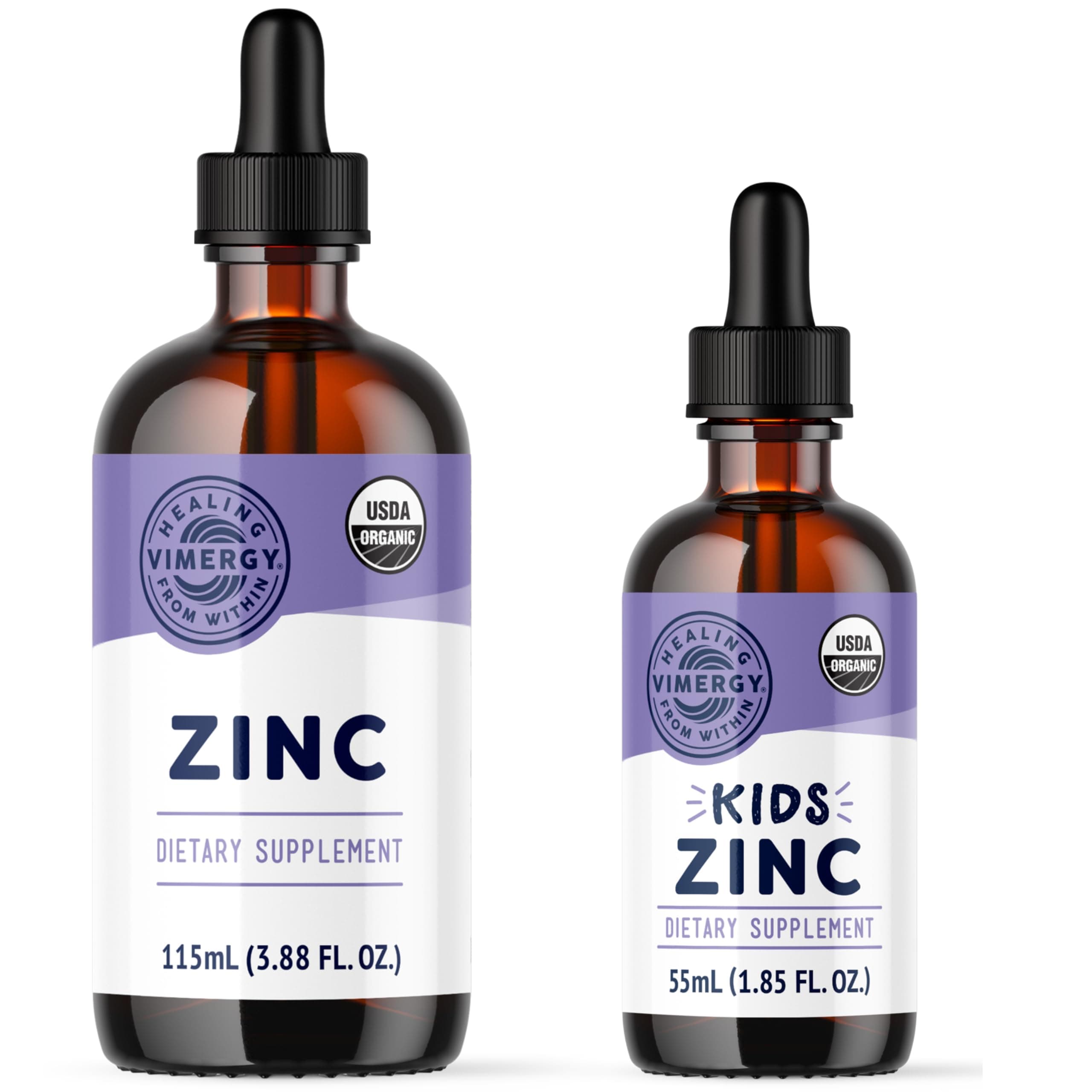 VimergyZinc (115mL) and Kids Zinc (55mL) - Bundle