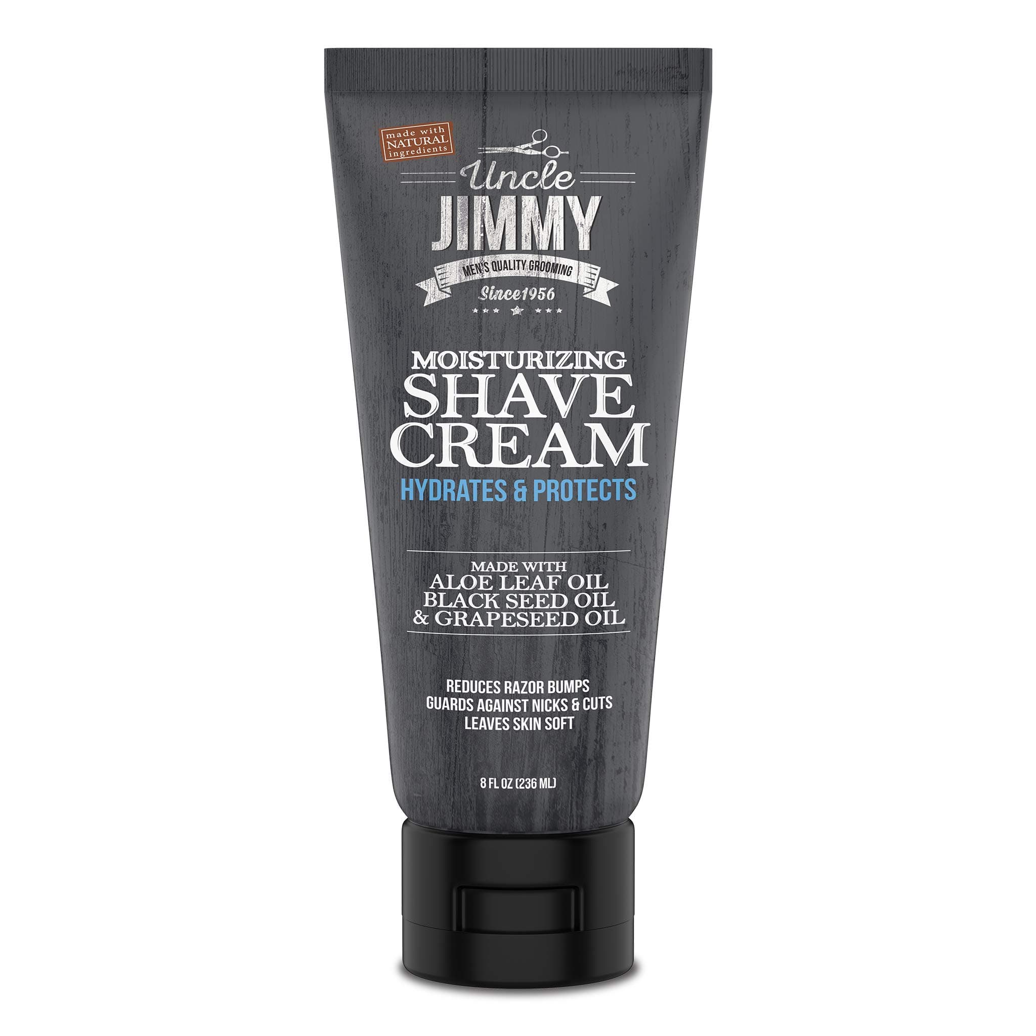 Uncle JimmyMoisturizing Shave Cream | Hair Removal Cream That Moisturizes, Protects and Soothes To Help Reduce Skin Irritation. 8 Fl Oz