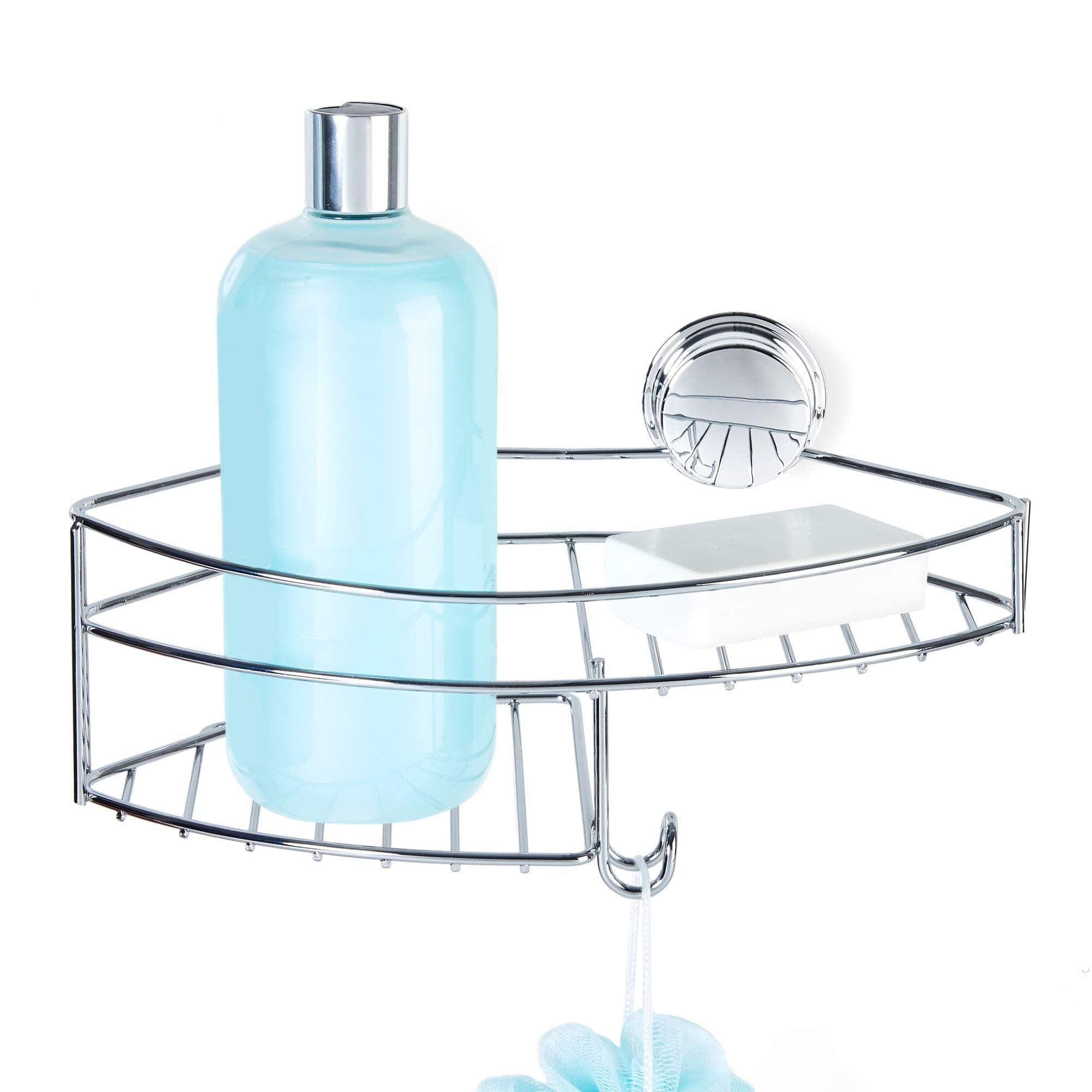 Better LivingProducts 13824 KROMA Stick-N-Lock Plus Combo Shower Basket, Chrome
