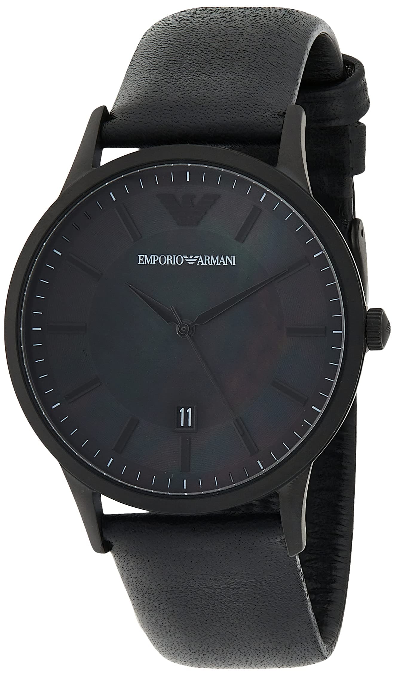 Emporio Armani Men's Analog Quartz Watch with Leather Strap AR11276
