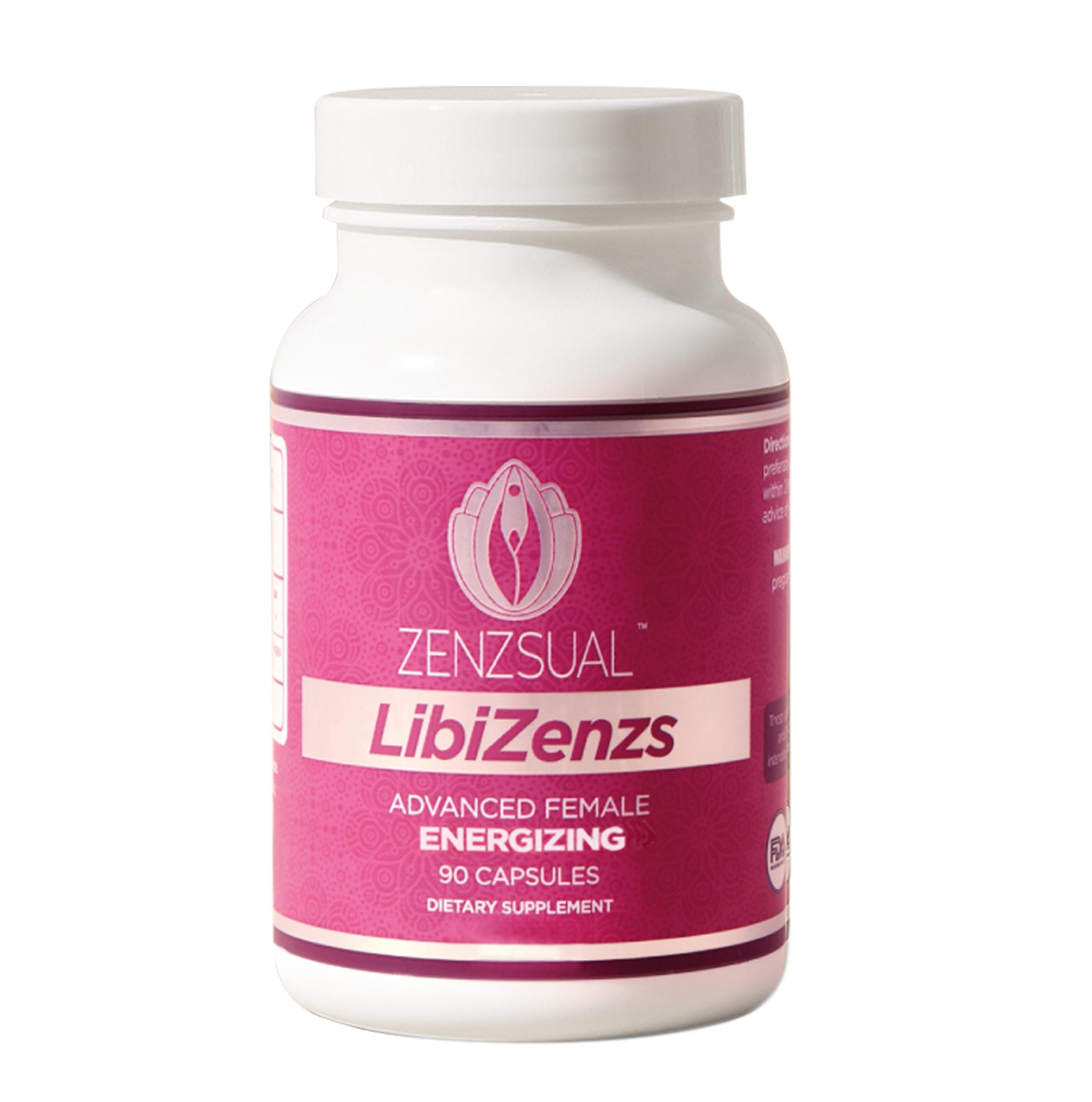 ZENZSUAL Libizenzs – Plant-Based Energy Support Supplement for Women – Caffeine-Free with Maca Root, Ashwagandha & Ginseng – Supports Daily Stamina, Focus & Well-Being – 90 Vegan Capsules