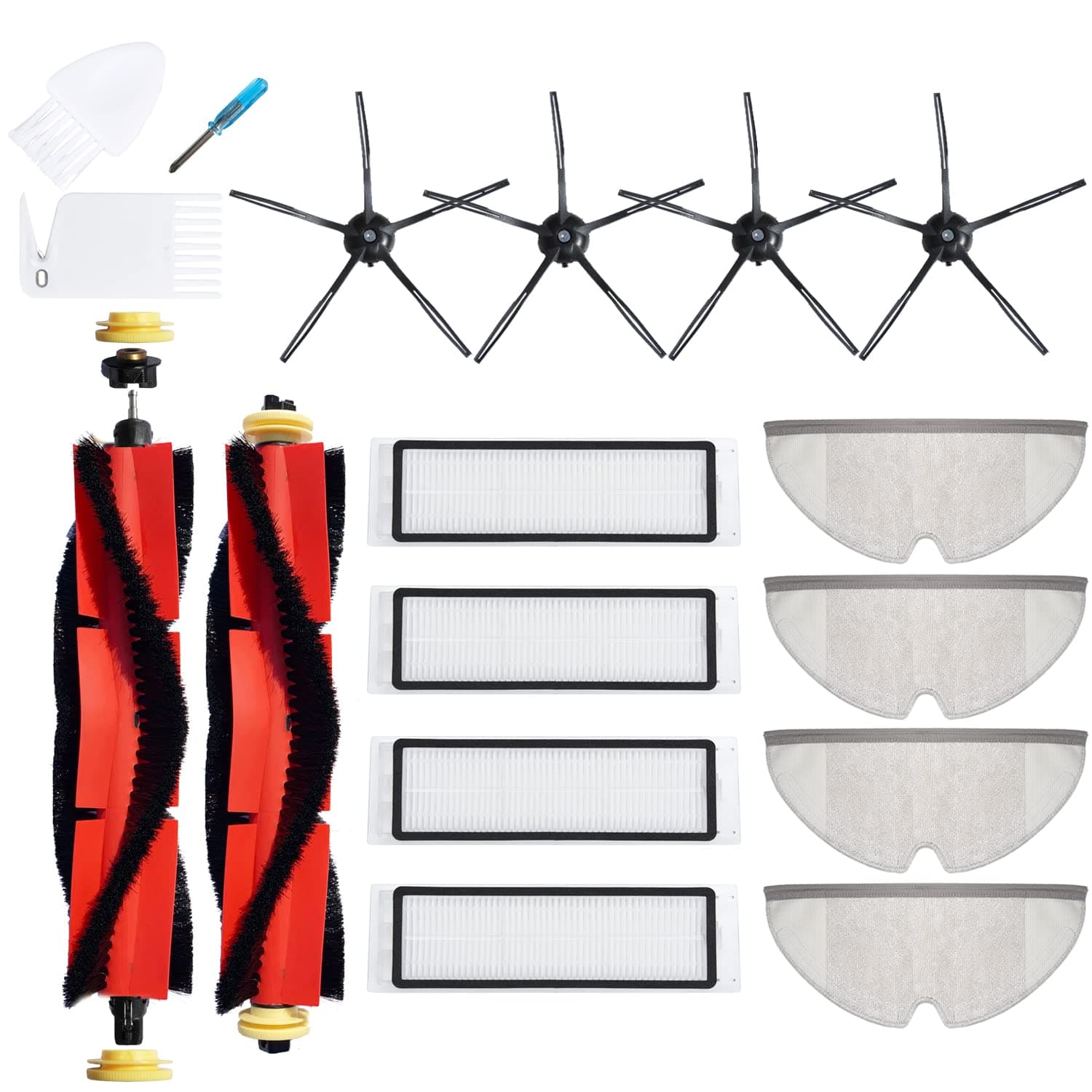 LOVECO Replacement Parts Kit Compatible for Xiaomi Mijia Roborock S5 S6 S50 S51 S55 Xiaowa Series E20 E25 E35 Sweeping and Mopping Robotic