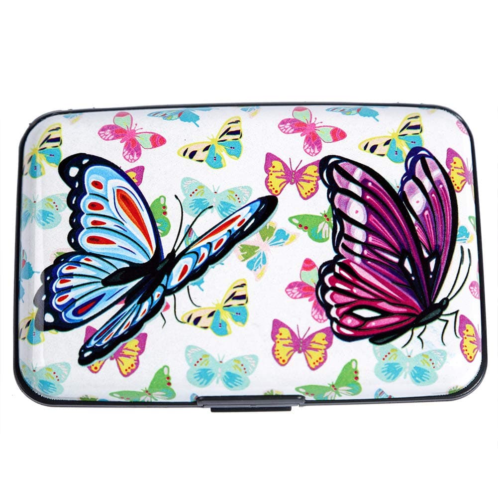 VICHLINECredit Card Holder RFID Blocking Wallet for Women Men Mini Metal Slim Hard Aluminum Business Card Holder Case