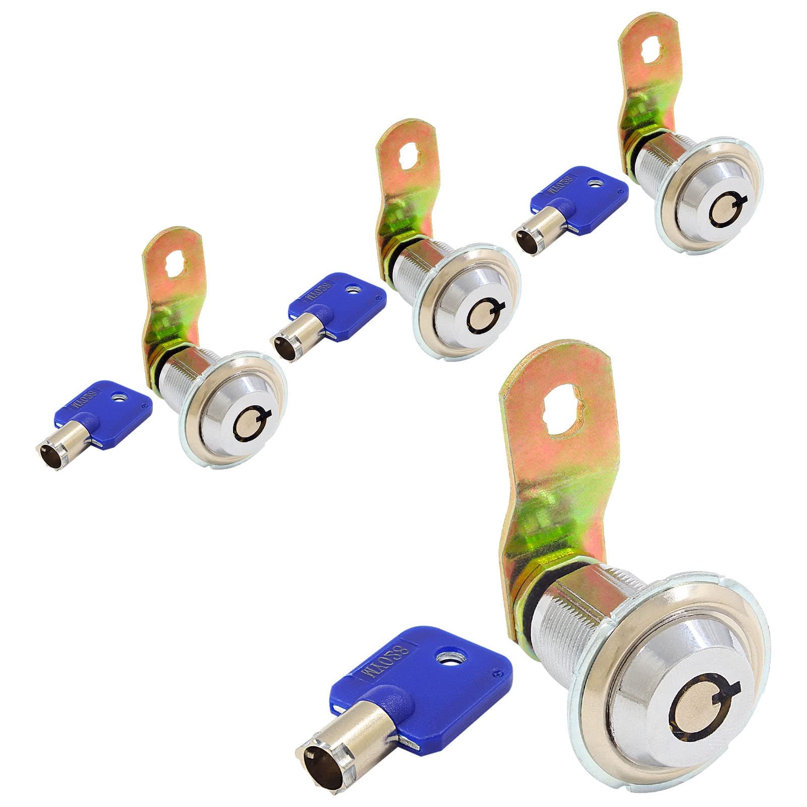 LifCratms1-1/16 Inch Cam Lock Set Rv Storage Locks, Rv Baggage Door Lock Keyed Alike,Disc Tumbler Cam Locks for RV Compartment Camper Trailer(4 Pack)