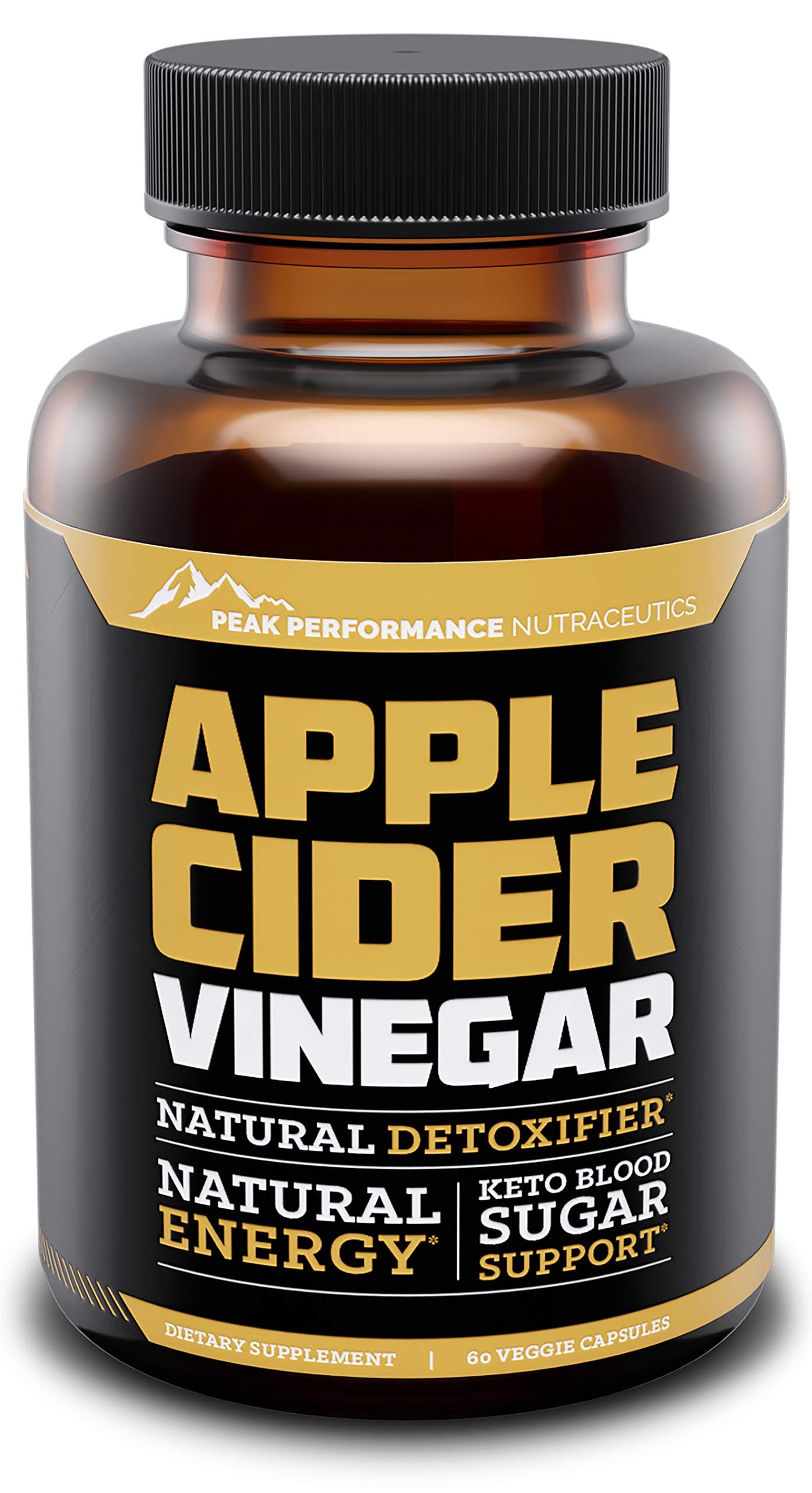 Apple Cider Vinegar Capsules, Made from 100% Natural Fermented Apples 1300mg - 60 All Vegan Friendly - Aid Bloating Digestion - 60 ACV Organic Pills