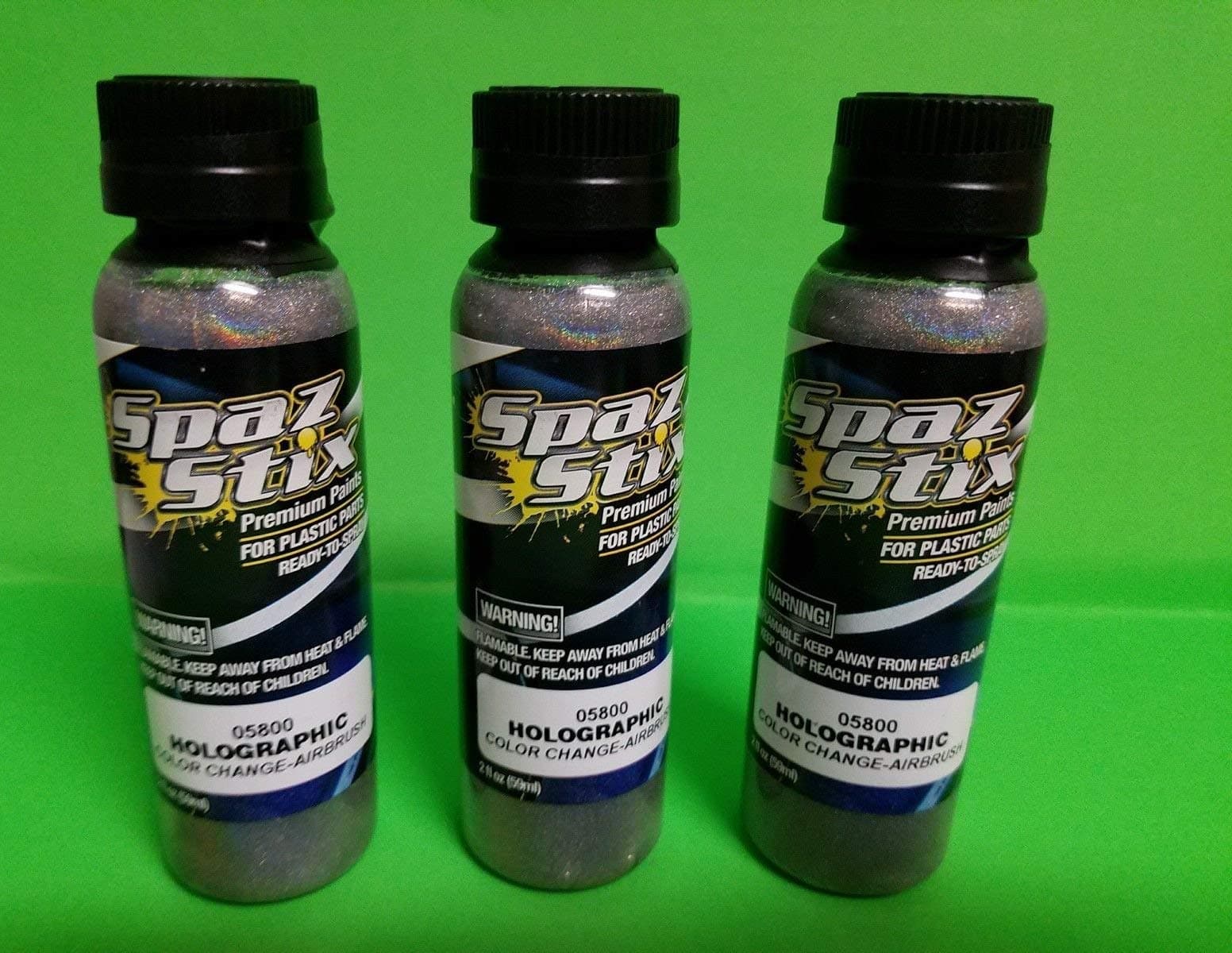 Spaz Stix3 PACK SZX05800 05800 COLOR CHANGING HOLOGRAPHIC PAINT for R/C Lexan Body INCLUDES CHICAGOLAND RC COUPON