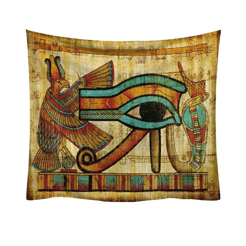 charmsamx Egyptian Tapestry Wall Hanging Backdrop Ancient Egypt Mythology Tapestry Egyptian Lady Women Market Ship Printed Tapestries 37x29 Inch Wall Hanging Decor for Bedroom Livingroom Dorm, Eye