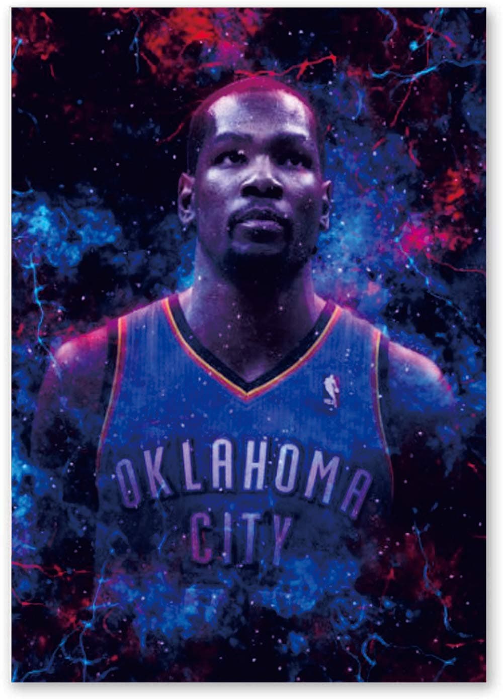 QXNRT Kevin Durant Wall Art Print Posters,Inspirational Poster with Basketball ,Basketball Sports Wall Art Canvas for Basketball Fans and Kids Adults Bedroom Home Decor, Gift (Unframed,16”X24”inches)