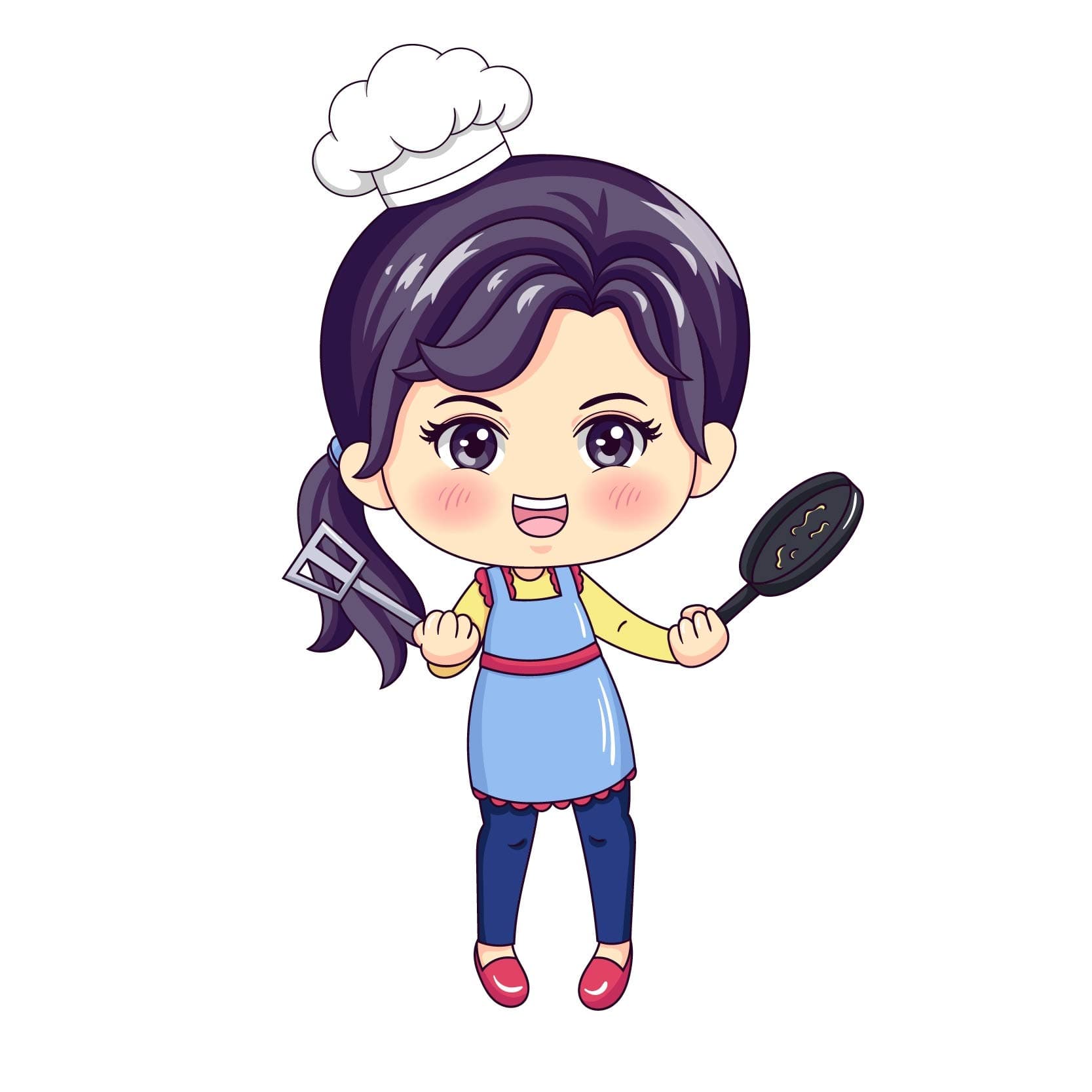 Bhai Please Female Chef Wooden Fridge Magnet Size : 3 inches Cooking, Bakery, Dessert, Chef, Foodie, Food, Kitchen, Quotes, and Decor