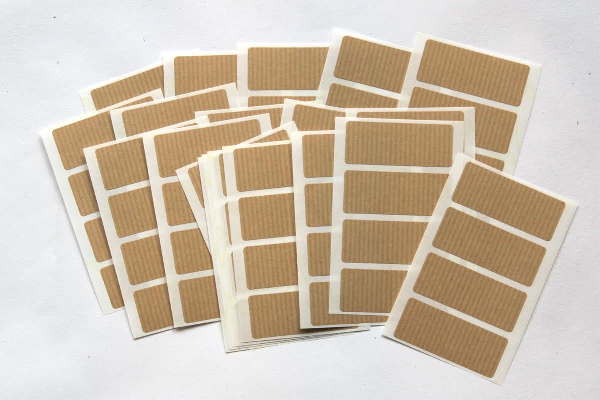 80 Light Brown Stickers - Sticky Coloured Self Adhesive Labels for Colour Coding