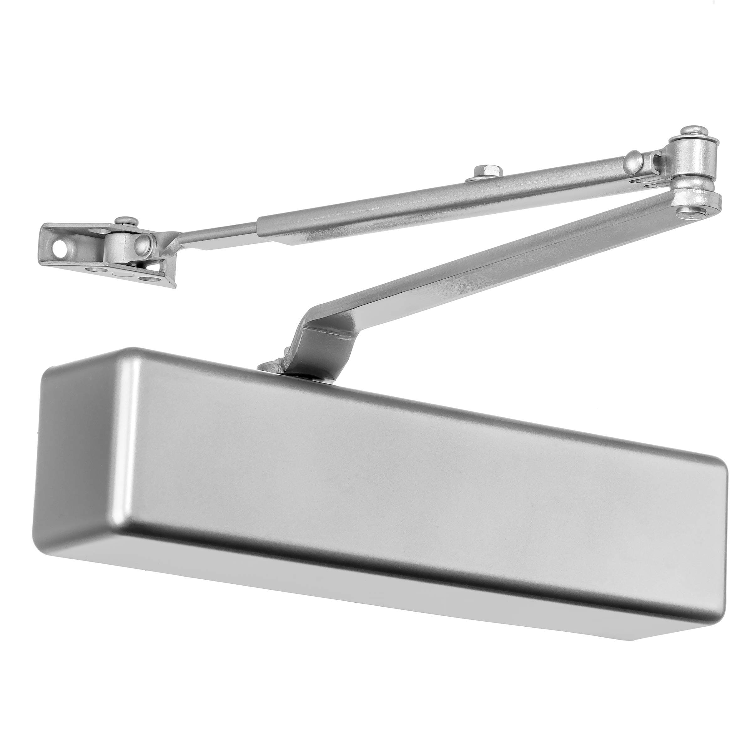 Dynasty Hardware Door Closer, Grade 1 Heavy Duty Commercial Hydraulic Closer, Self-Closing, Adjustable Spring Size 1-6, ADA Compliant, Surface Mount, Sprayed Aluminum, Series 8500