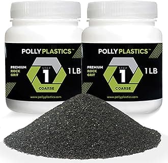 Polly Plastics Rock Tumbler Media Grit Refill, Coarse 60/90 Silicon Carbide Grit, Stage 1 for Tumbling Stones (2 Pack) (2 lb.)