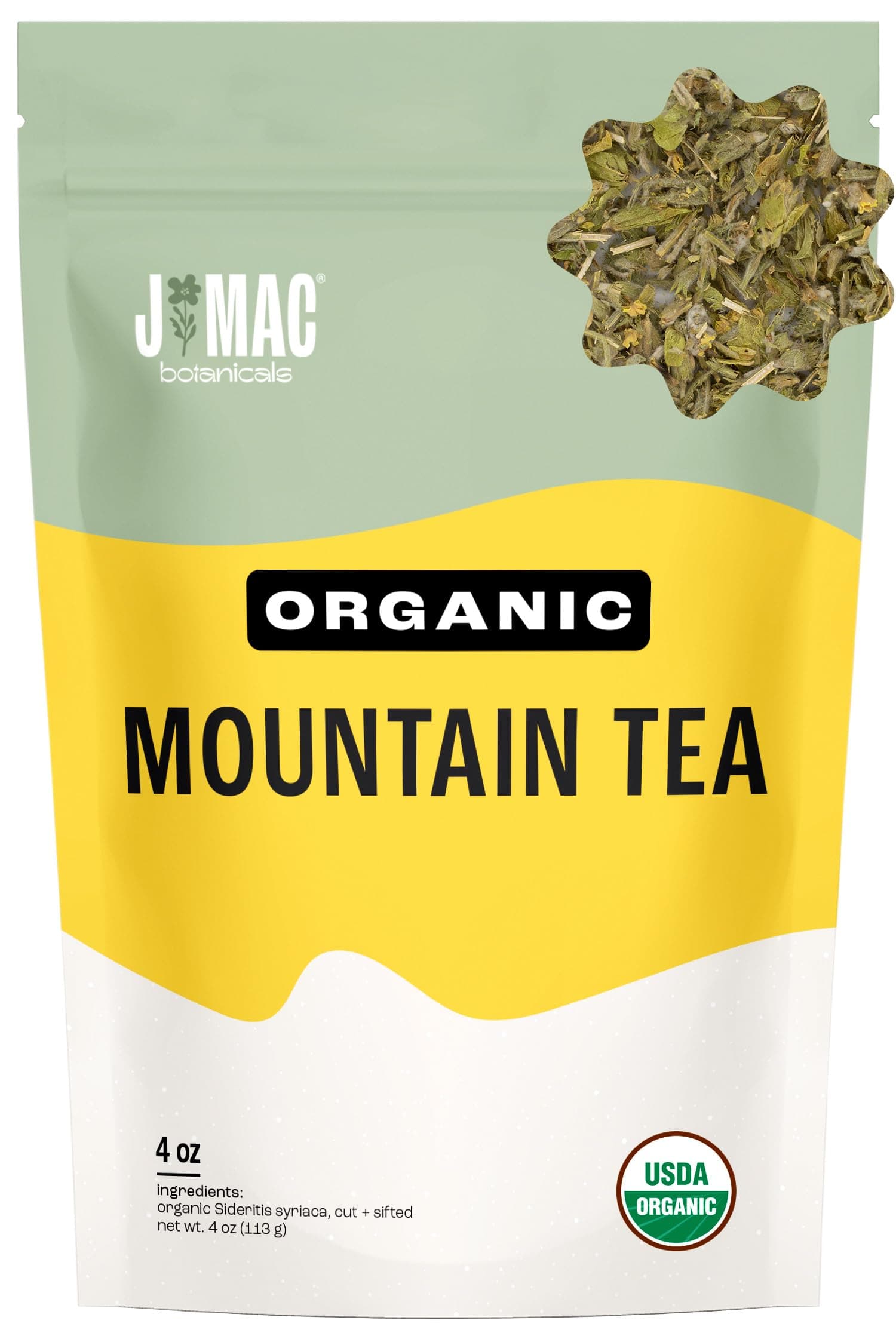 Organic Herbal Mountain Tea, Sideritis Shepherd's Tea - 4 oz