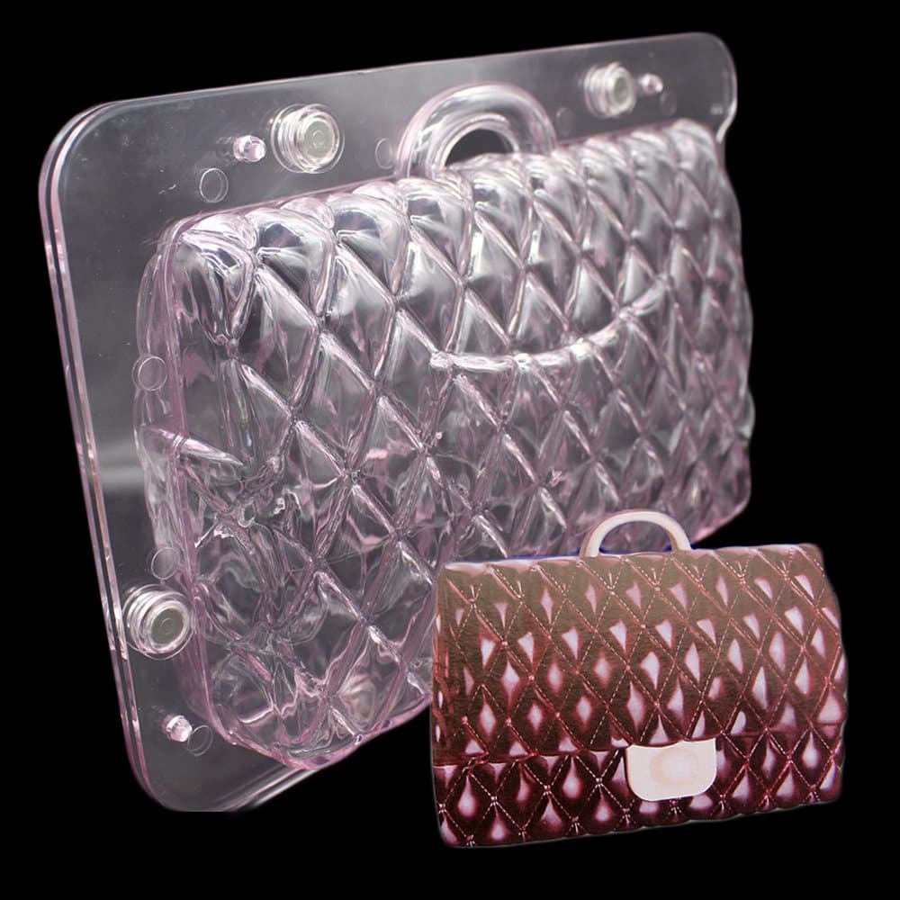 Large Size 3D DIY Handmade Cake lady handbag Chocolate Mold Plastic Polycarbonate Bag Cake Decorating Tools Chocolate Making PC Chocolate Mould