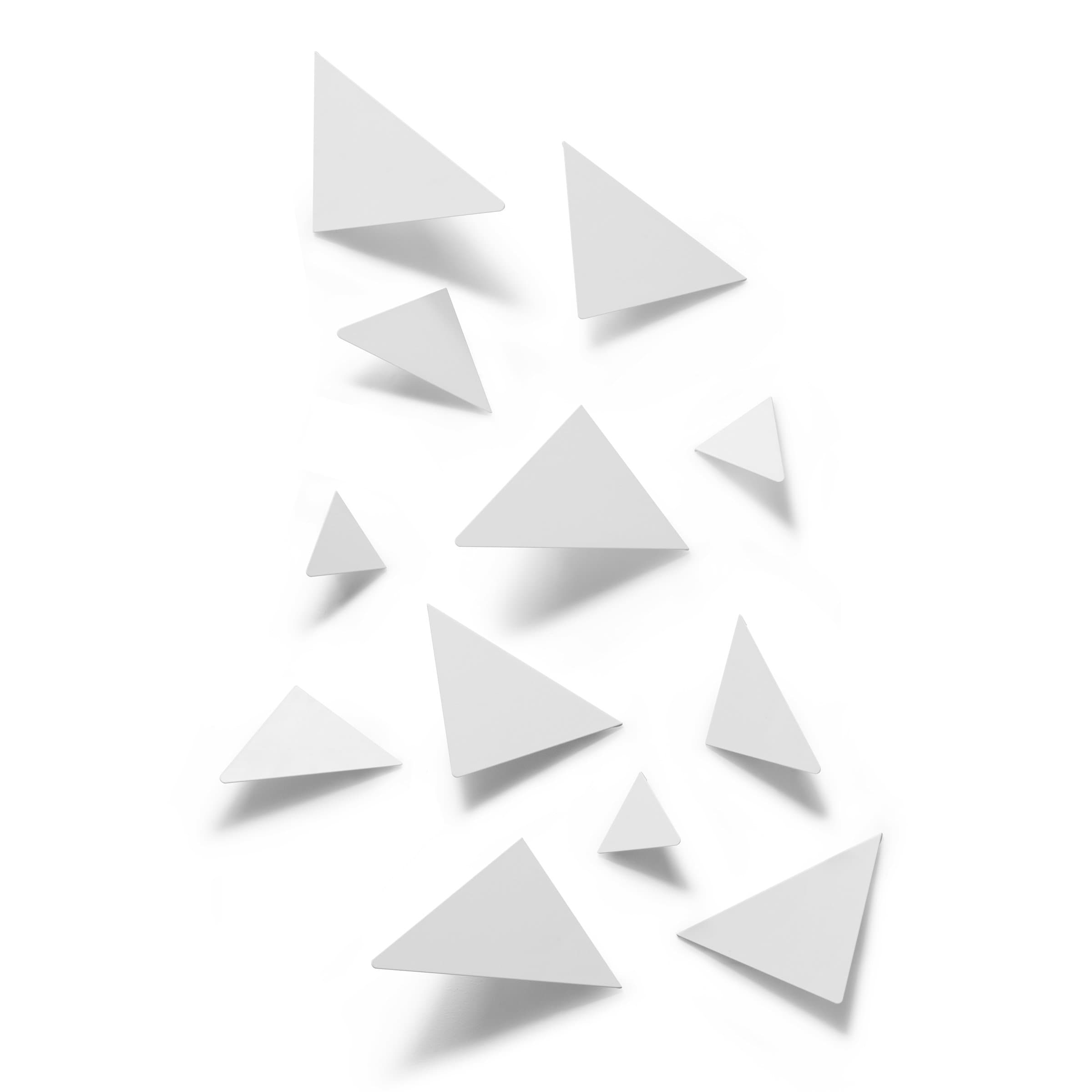 Umbra Facetta Wall Decor, White, Set of 12