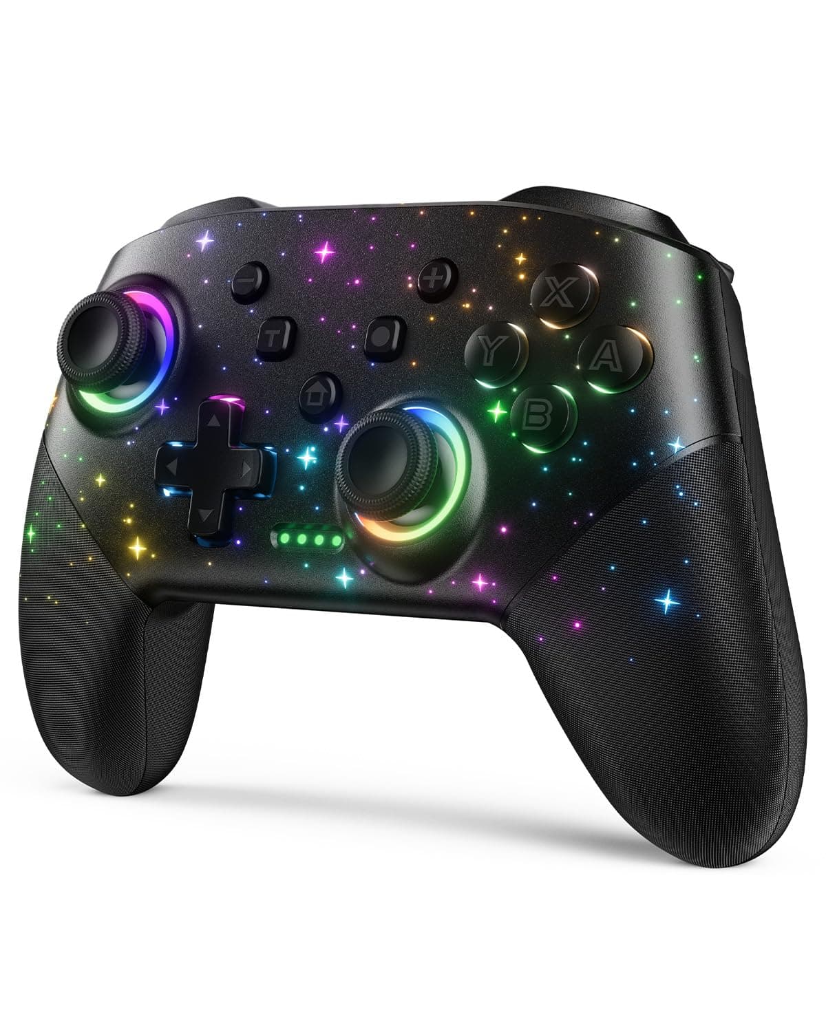 VOYEE Wireless Controller, Compatible with Switch/Lite/OLED/PC Windows, Programmable 1000 mAh Pro Controller with RGB LED Star Light, One Key Combination Wake Up Turbo Movement Vibration