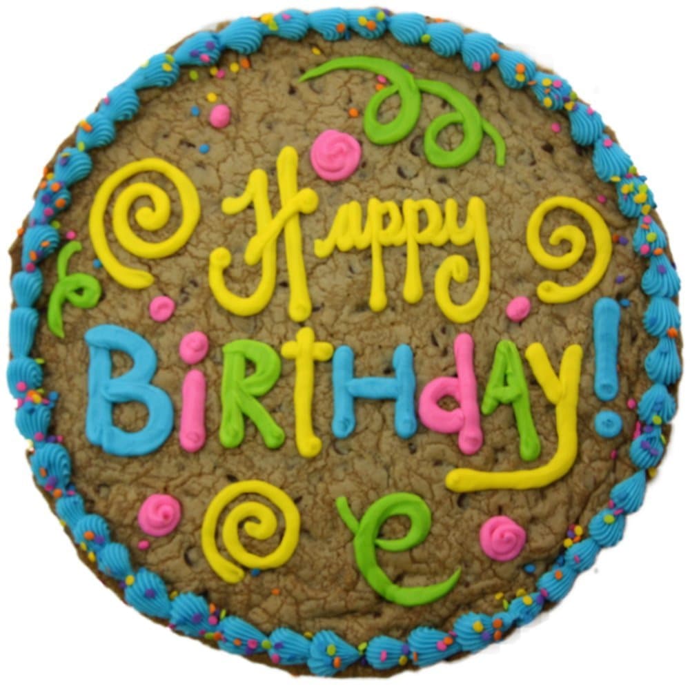 Triolo's Bakery 'Happy Birthday' Chocolate Chip Cookie Cake 12"